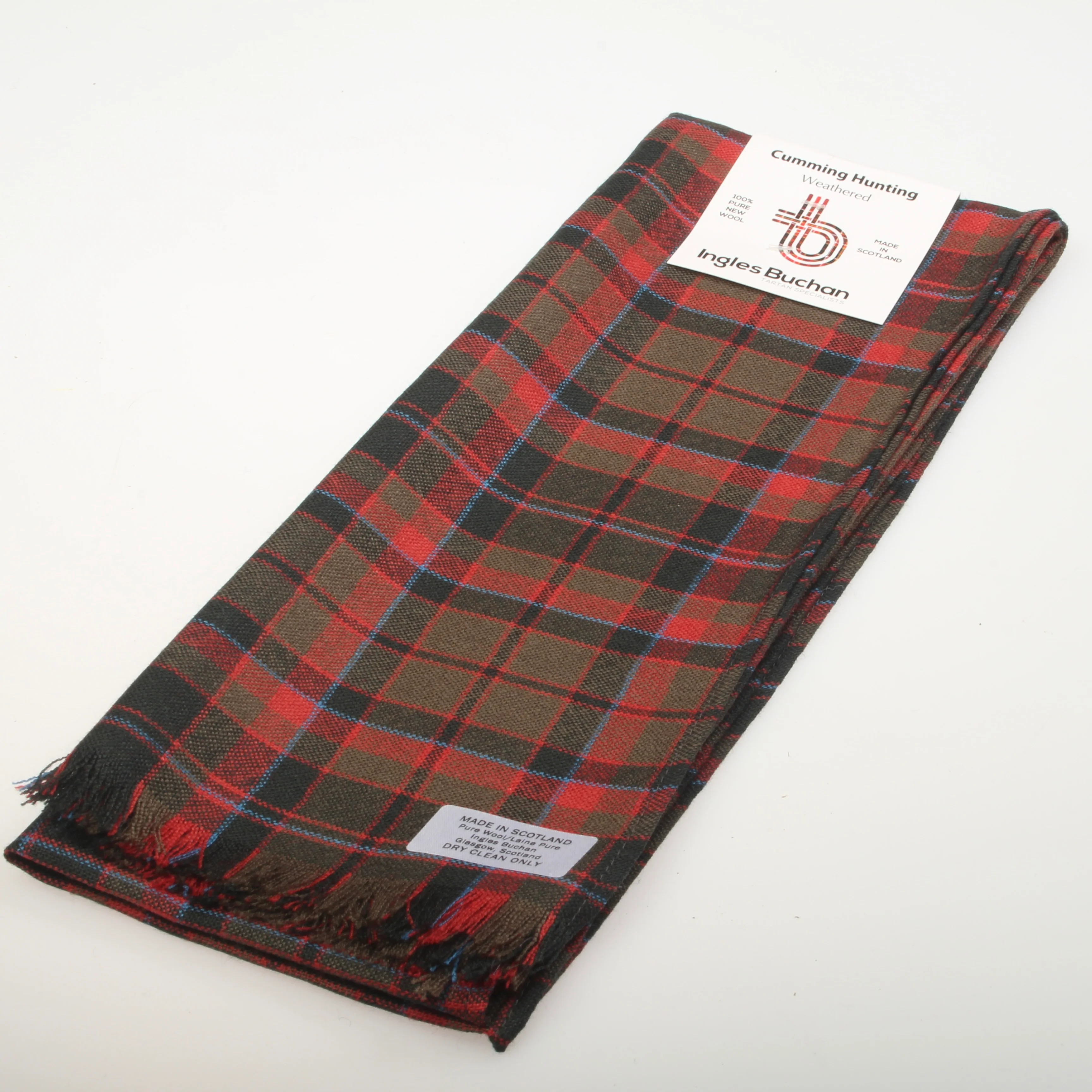 Scarf in Cumming Hunting Weathered Wool Tartan