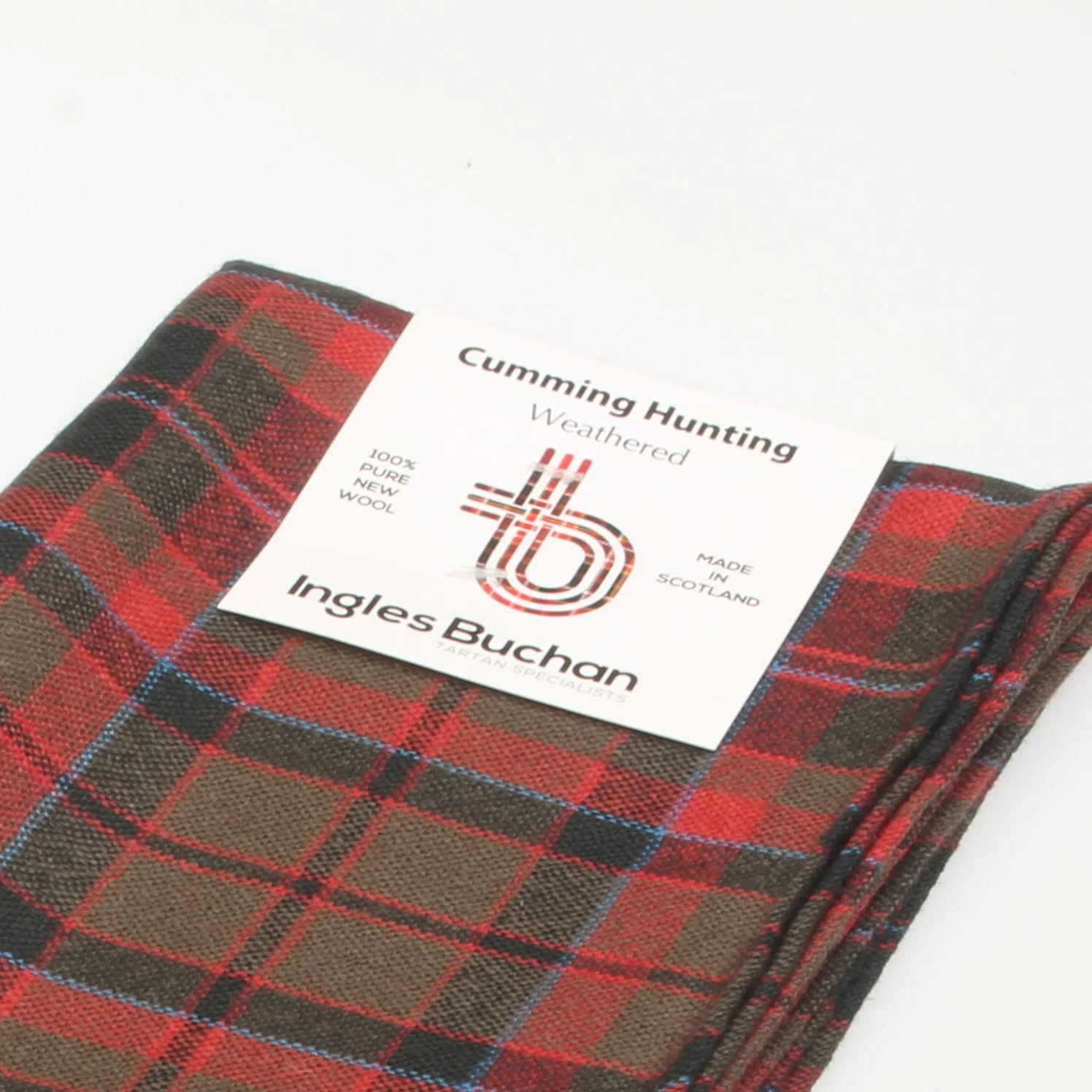 Scarf in Cumming Hunting Weathered Wool Tartan - Image 3