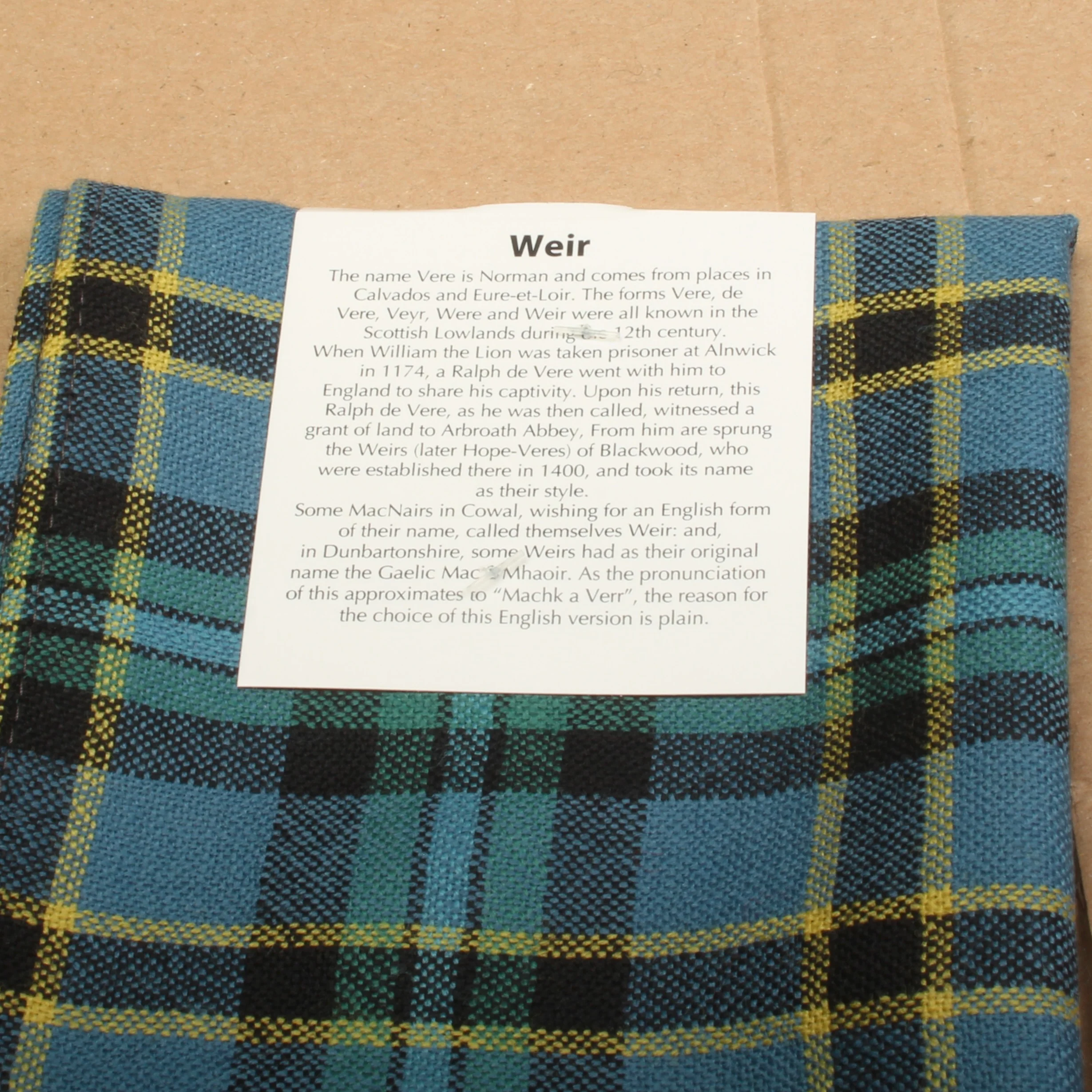 Scarf in Weir Ancient Tartan - Image 4