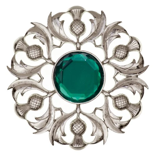 Scottish Thistle Plaid Brooch - Image 5