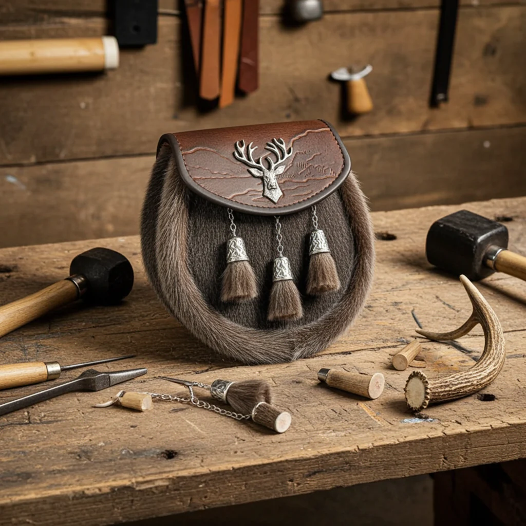 Semi Dress Sporran - Highland Stag - Image 3