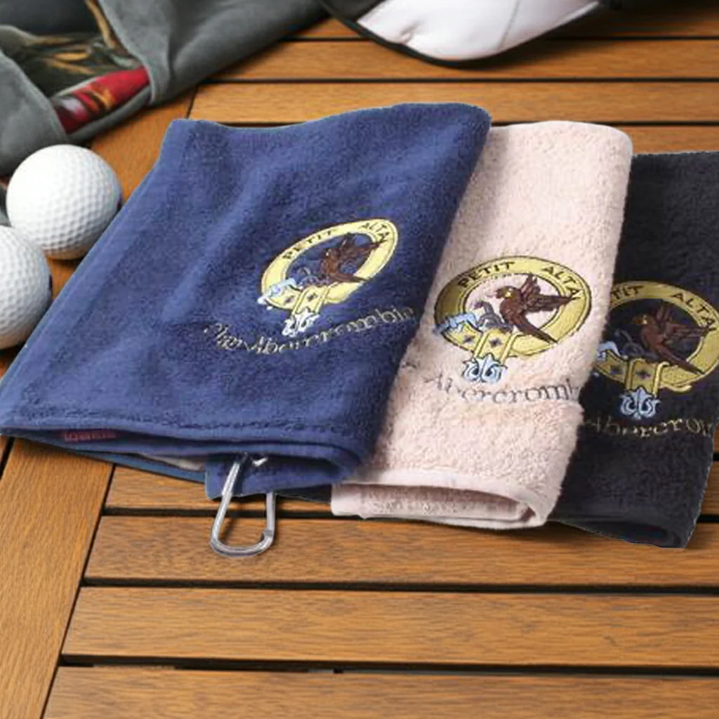 Set of Three Clan Crest Embroidered Golf Towels