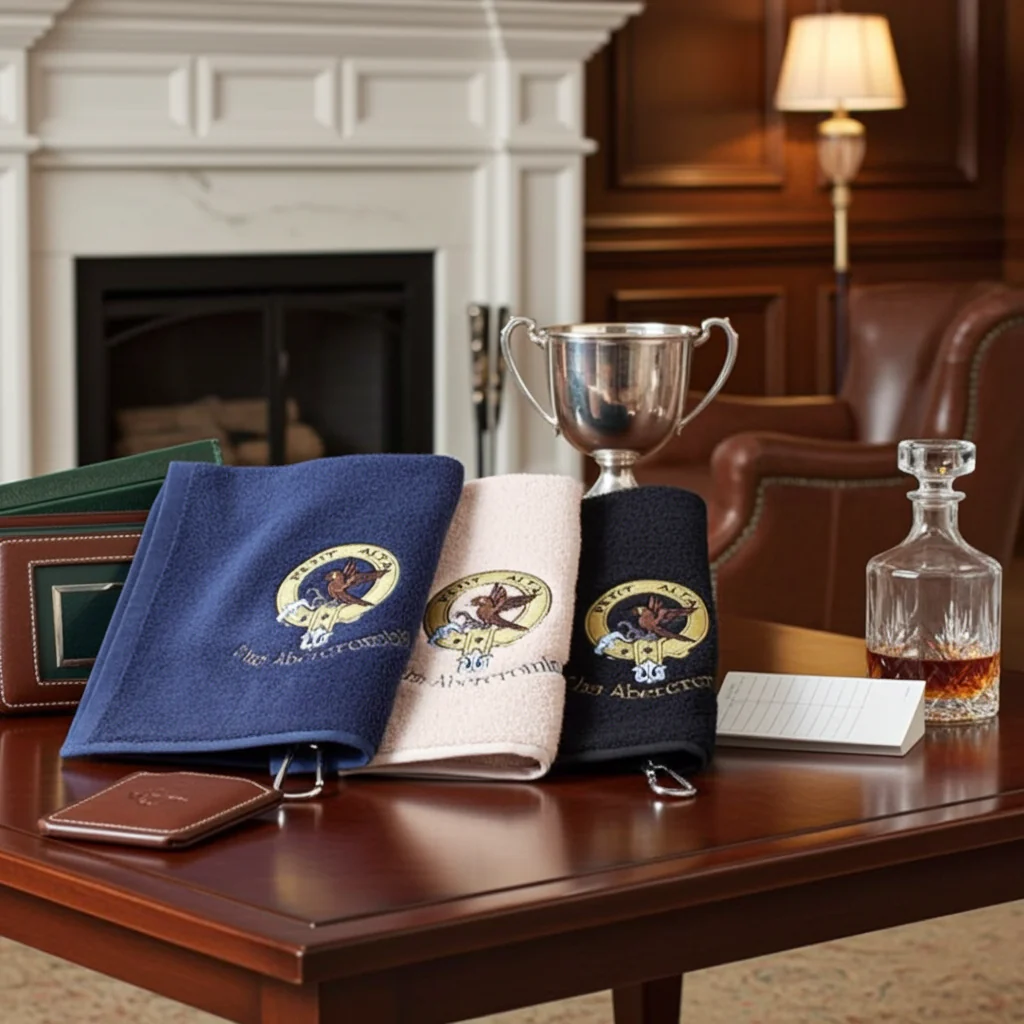 Set of Three Clan Crest Embroidered Golf Towels - Image 4