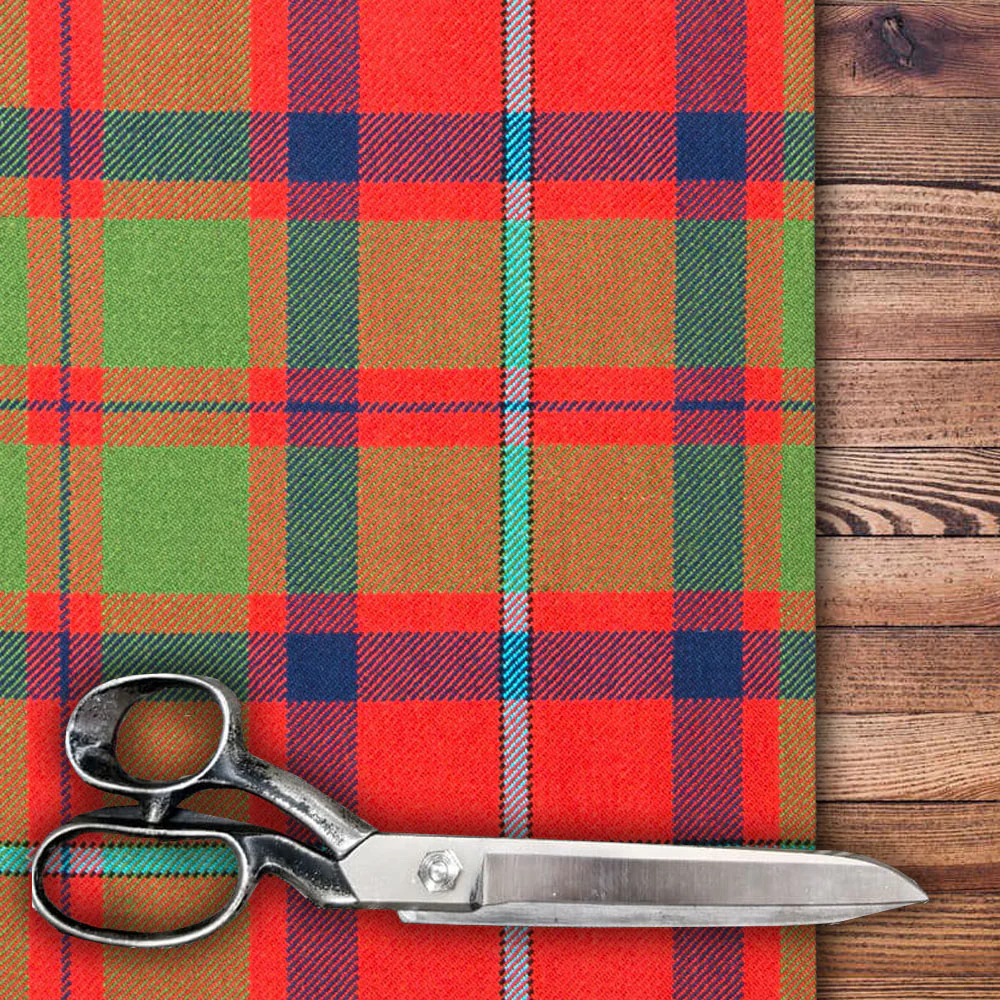 Shaw of Tordarroch Red Ancient  Heavy Weight Tartan per meter