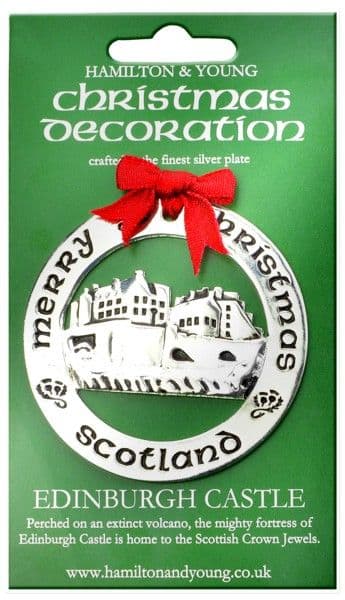 Silver Plated Christmas Decoration Edinburgh Castle - Image 2