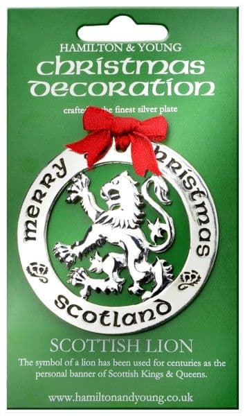 Silver Plated Christmas Decoration Scottish Lion - Image 2