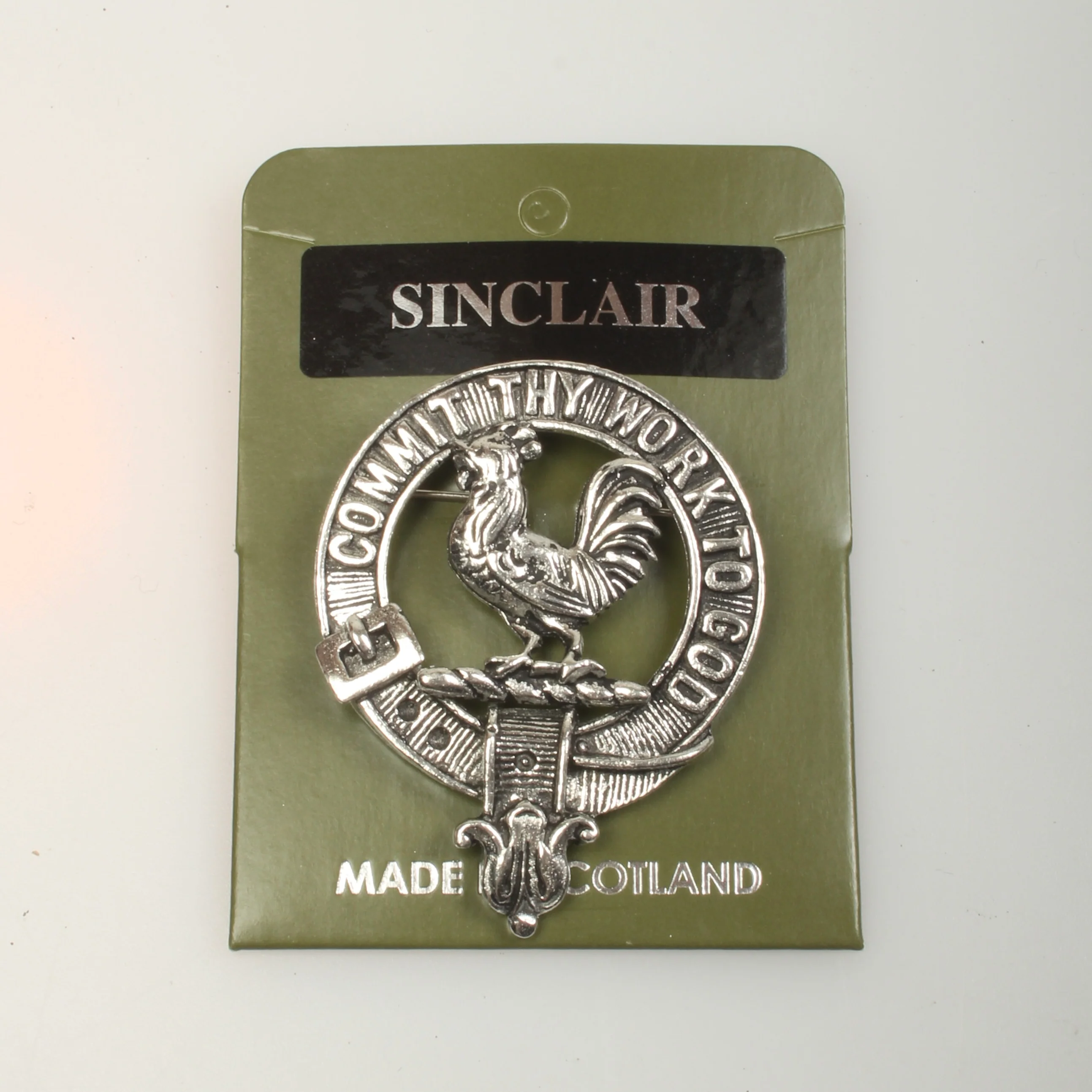 Sinclair Clan Crest Badge in Pewter - Image 3