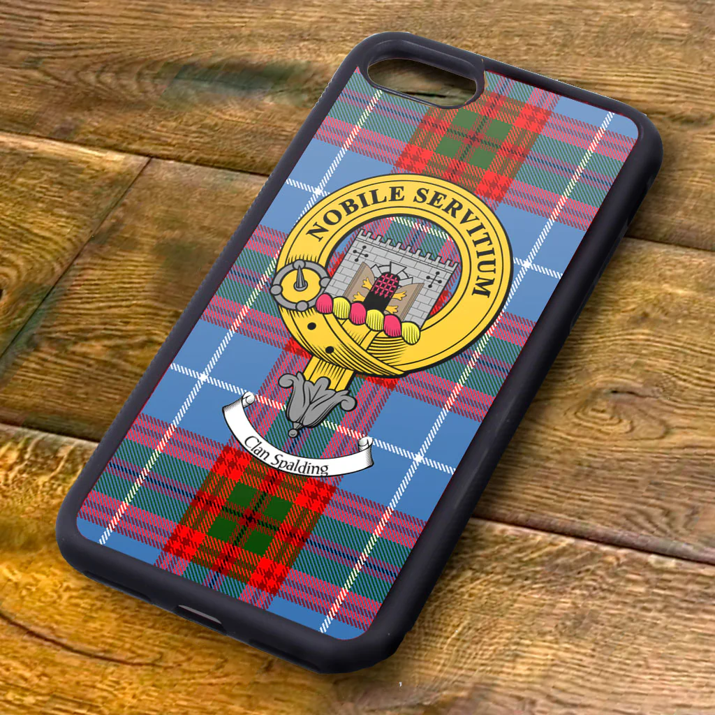 Spalding Tartan and Clan Crest iPhone Rubber Case