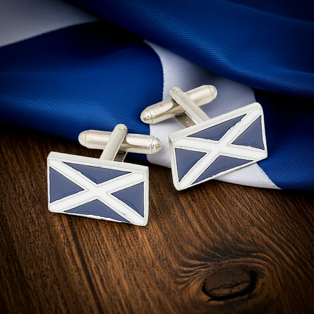 St. Andrews Saltire Enamel Cufflinks