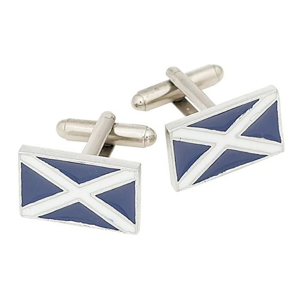 St. Andrews Saltire Enamel Cufflinks - Image 2