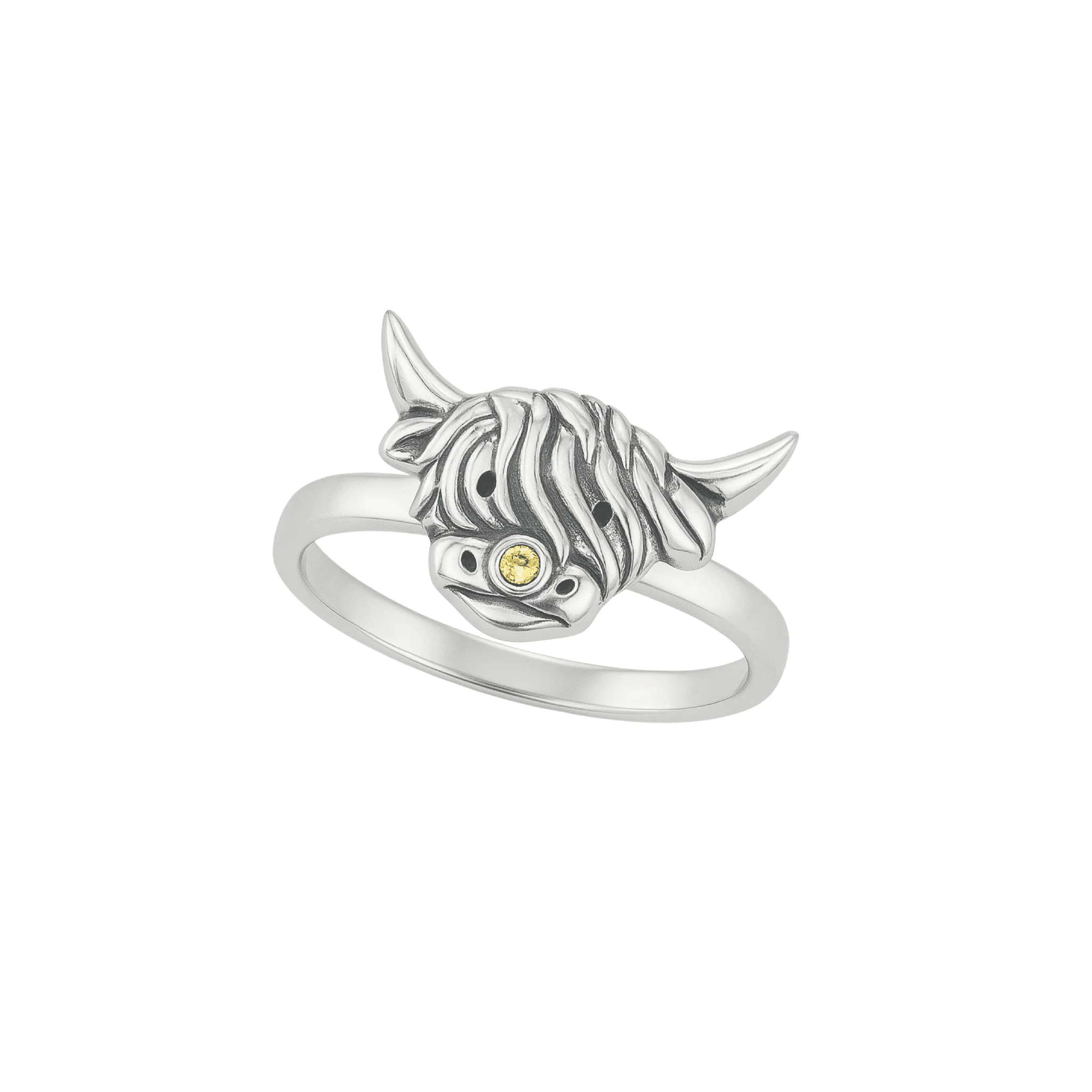 Sterling Silver Hamish Highland Cow Ring