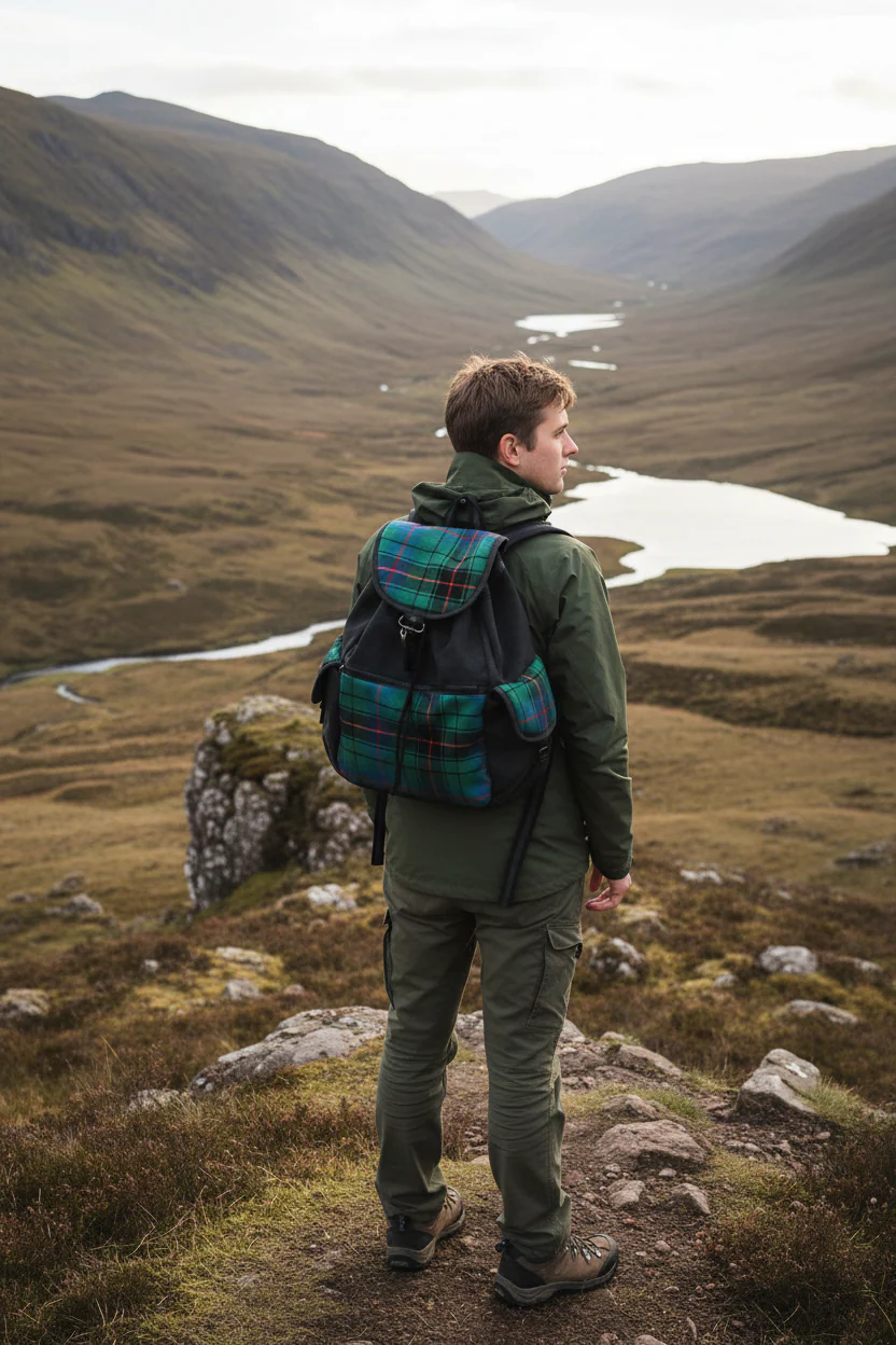 Tartan and Canvas Rucsac - Pick your tartan - Image 6