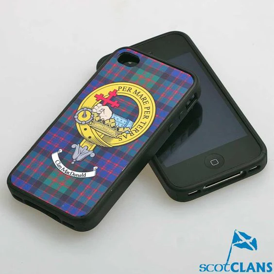 Tartan and Clan Crest iPhone Rubber Case - Image 2