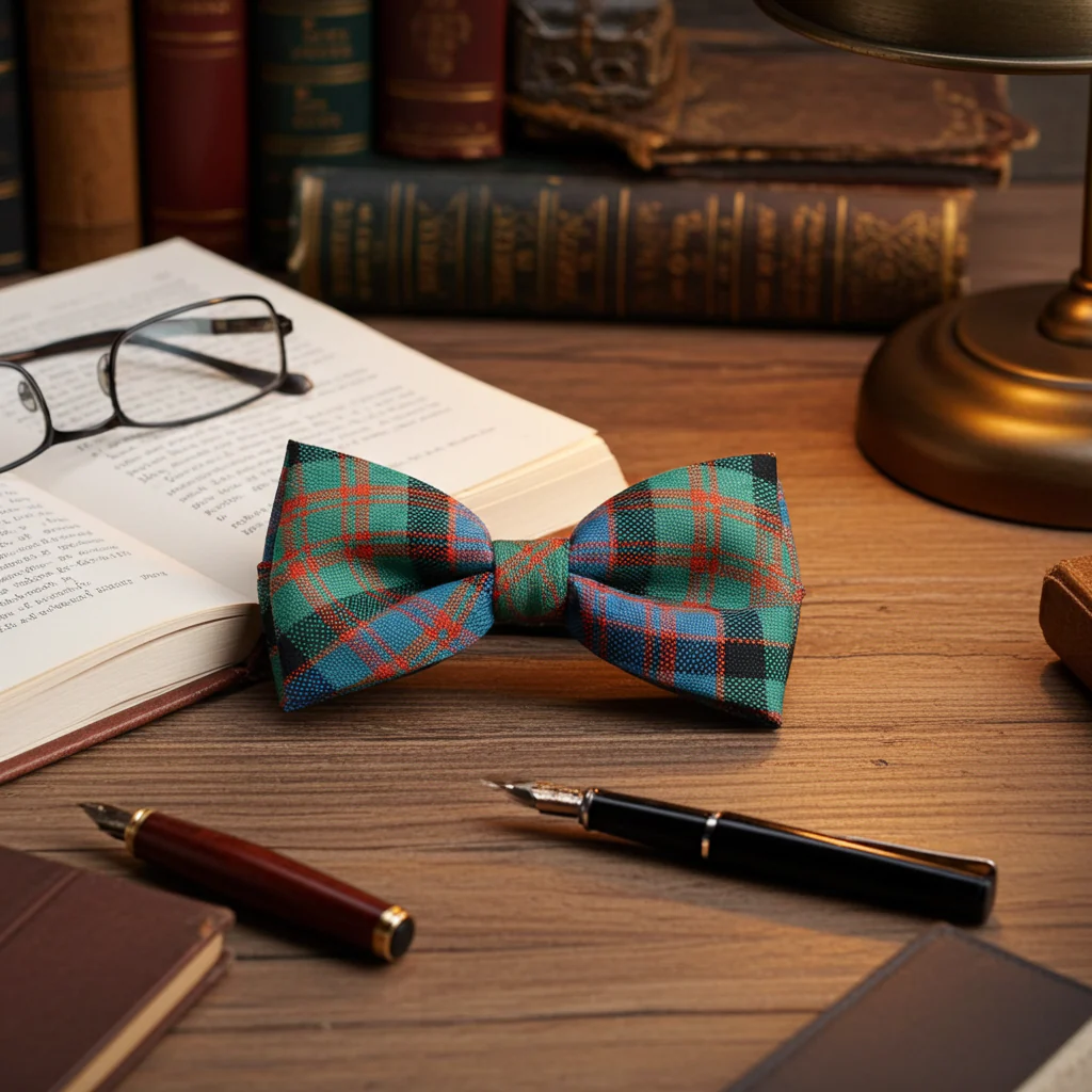 Tartan Bow Tie - Wing Collar (100% Wool) - Image 3