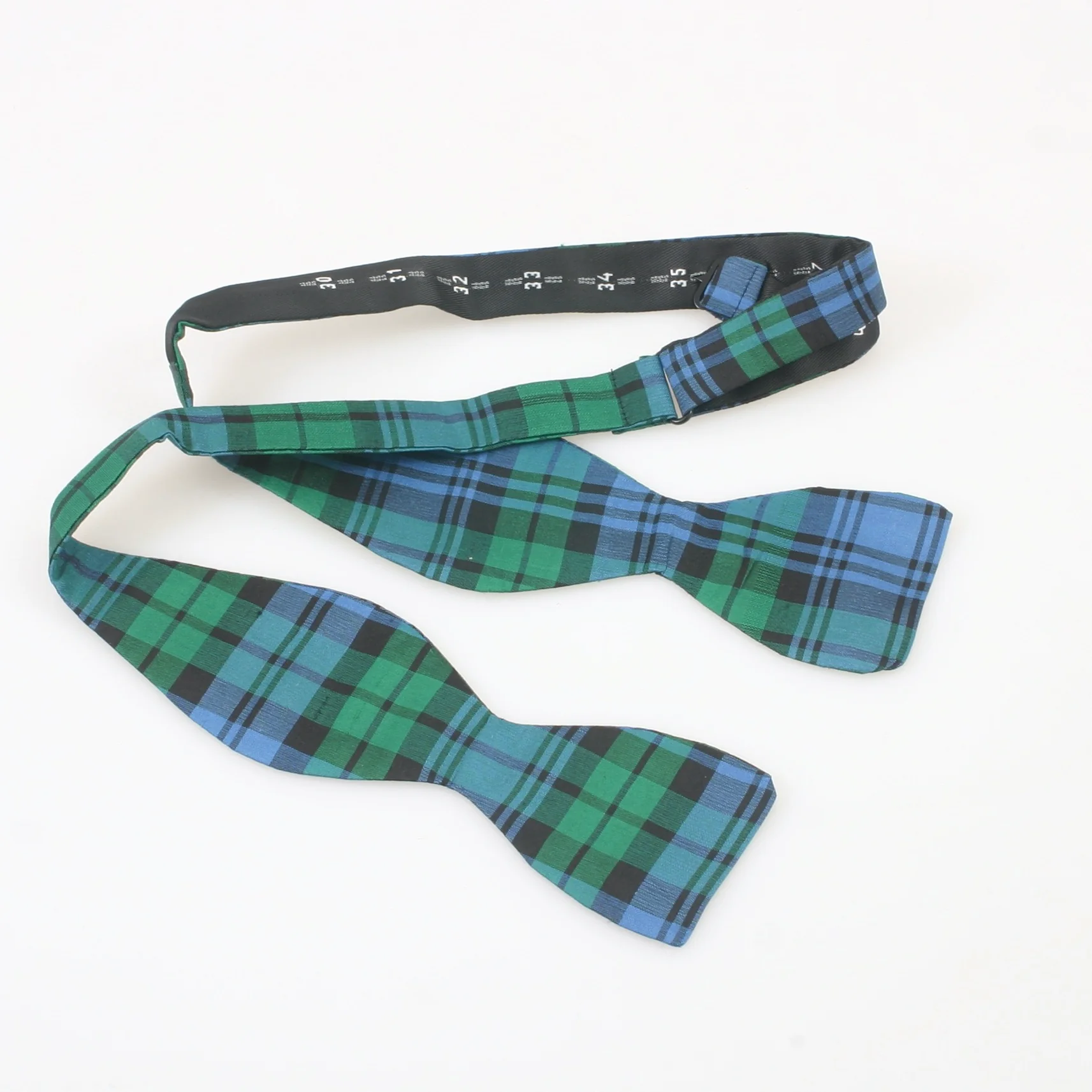 Tartan Self Tie Bow Tie - Wing Collar (100% Wool) - Image 5