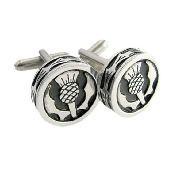 Thistle Leaf Kilt Pin & Cufflink Set - Image 4