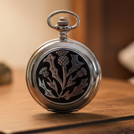 Three Thistle Mechanical Pocket Watch
