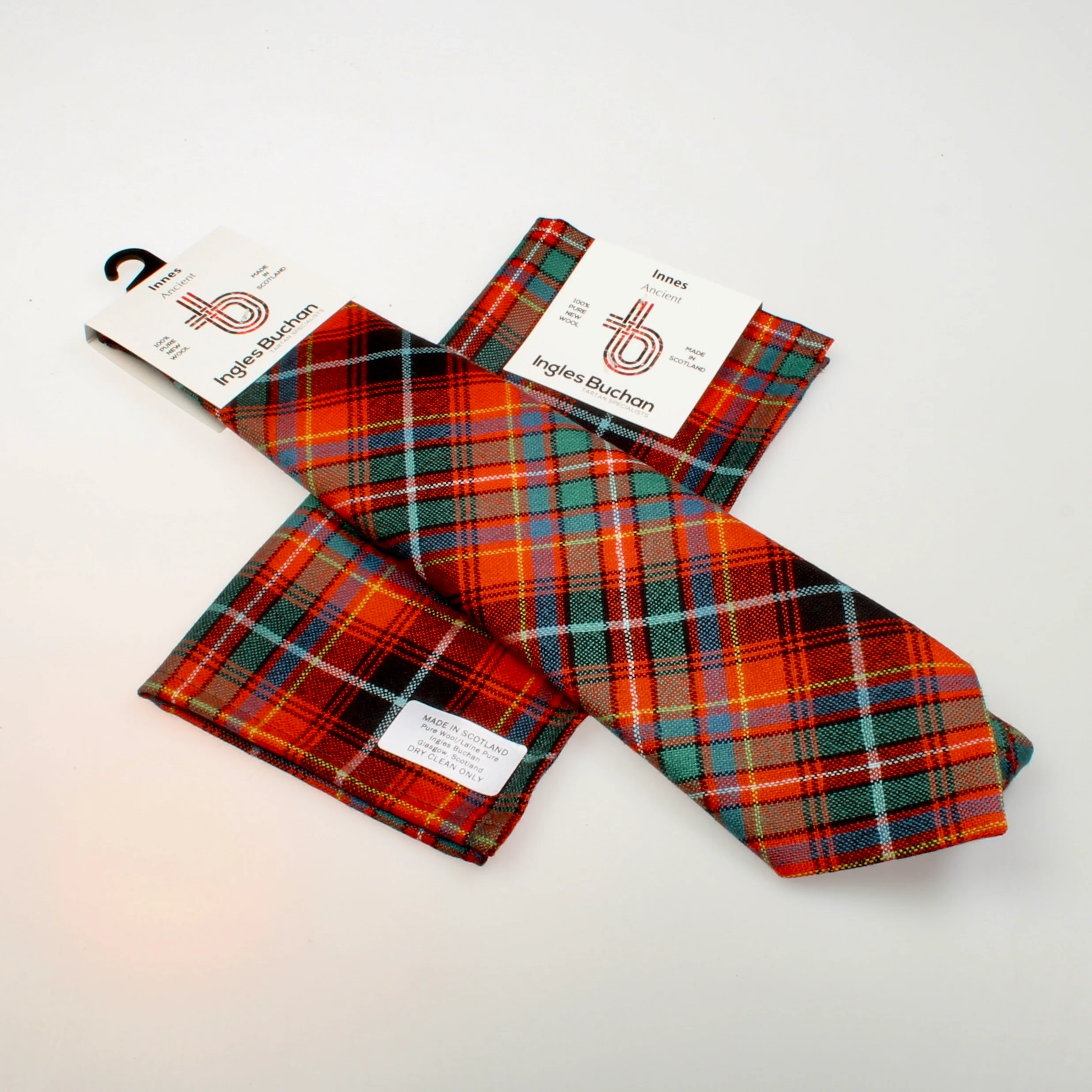 Tie and Pocket Square Gift Set - Innes Ancient Tartan