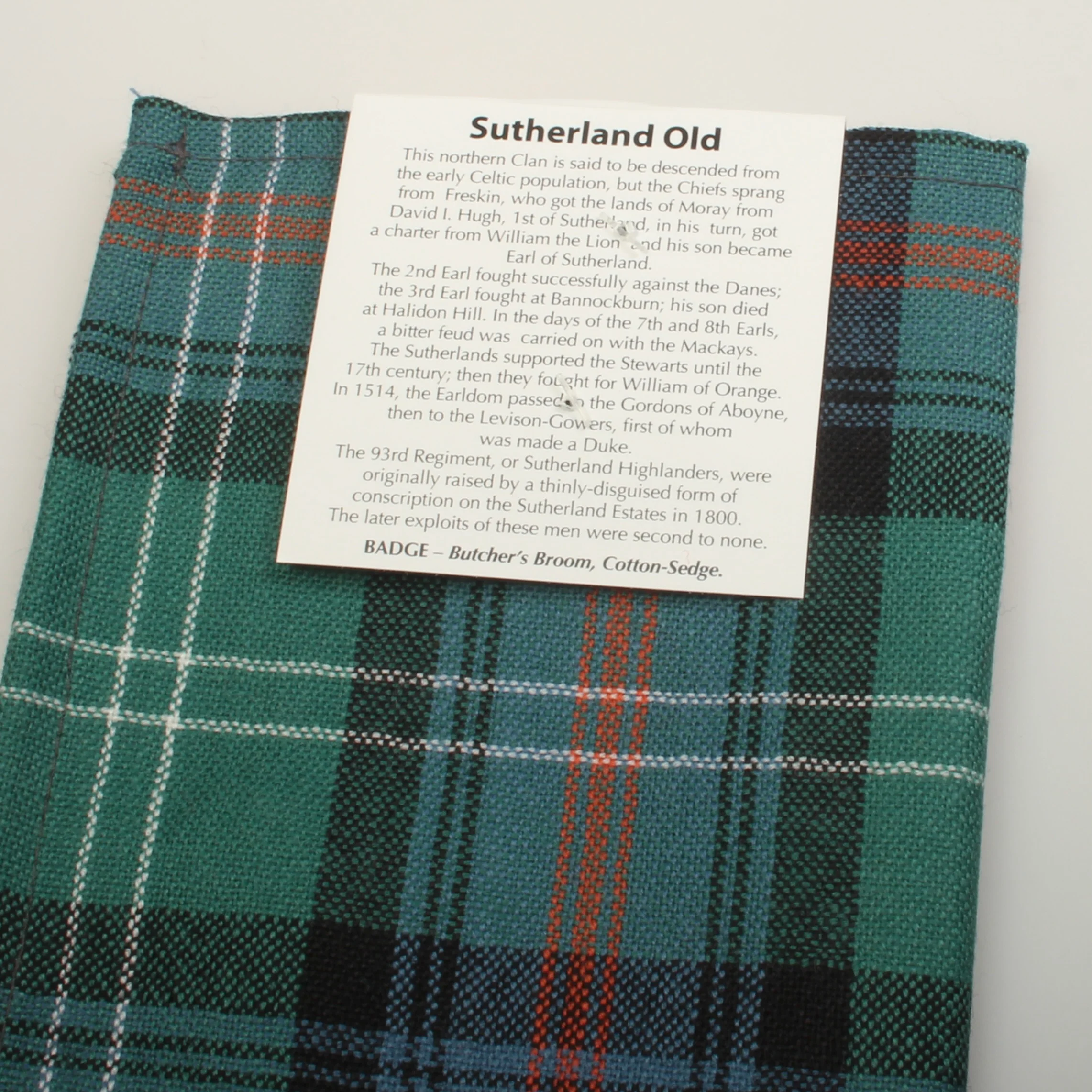 Tie and Pocket Square Gift Set - Sutherland Old Ancient Tartan - Image 2