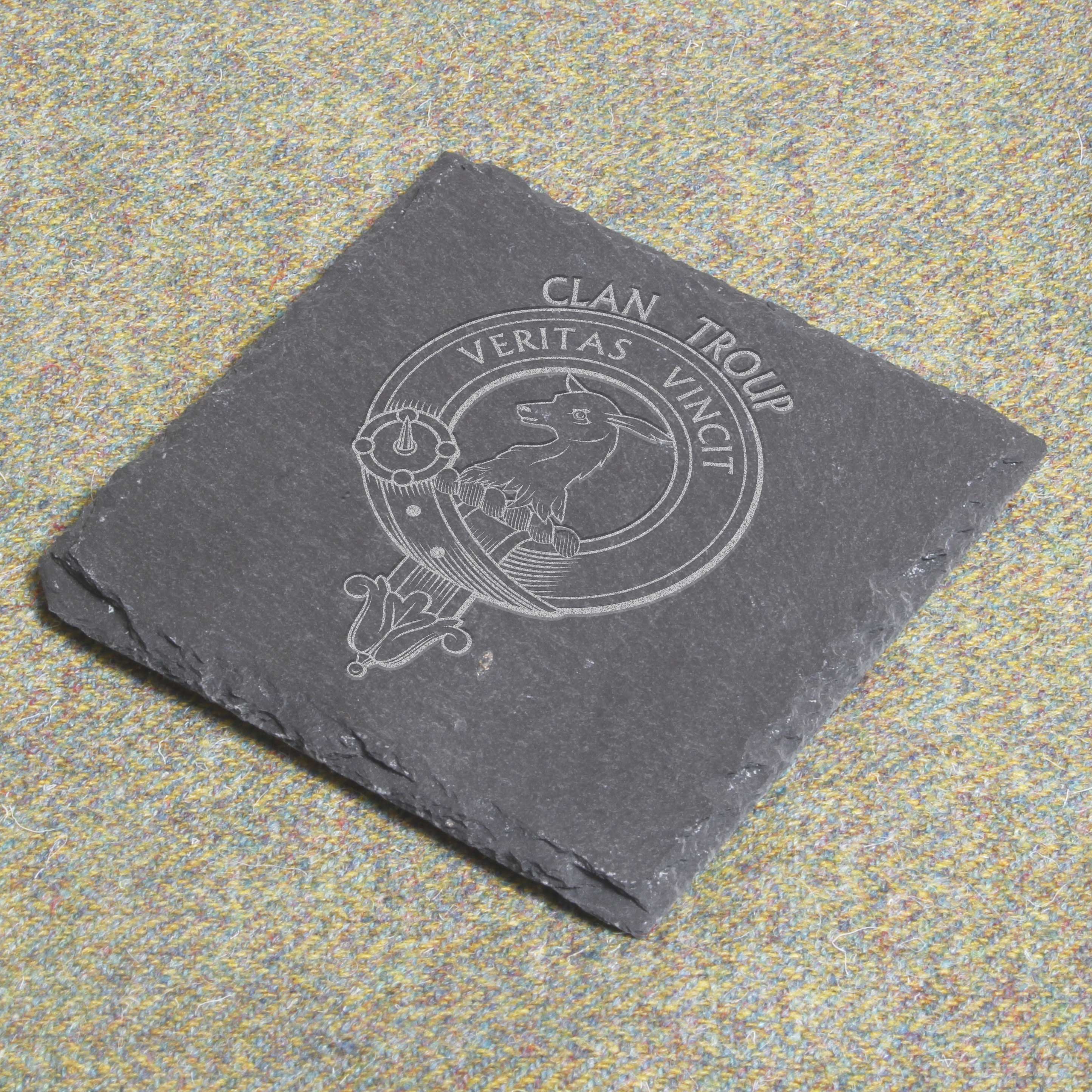 Troup Clan Crest Slate Coaster