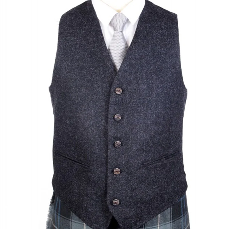 Tweed Waistcoat - Charcoal Grey