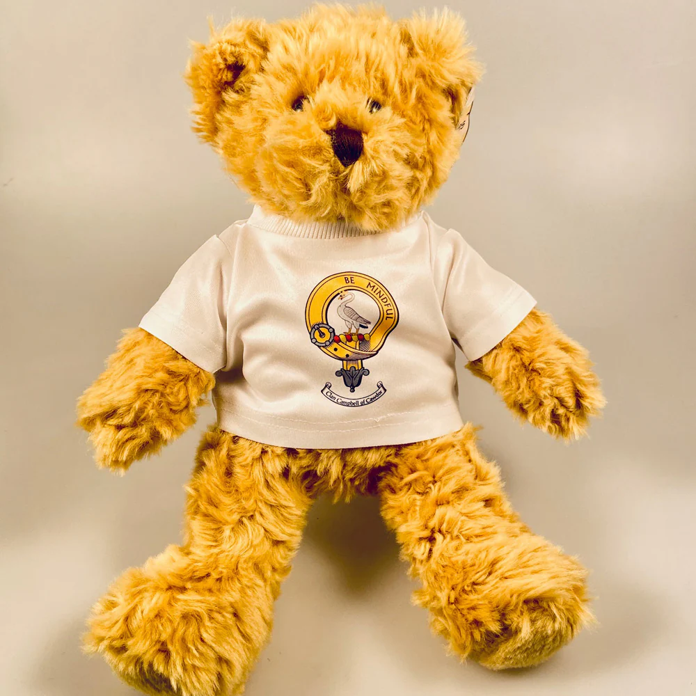 Vintage Style Teddybear with Clan Crest Shirt - Image 3