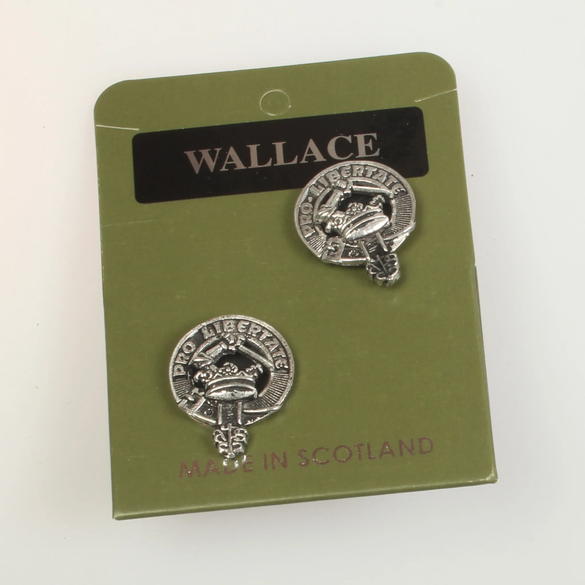 Wallace Clan Crest Pewter Cufflinks - Image 3