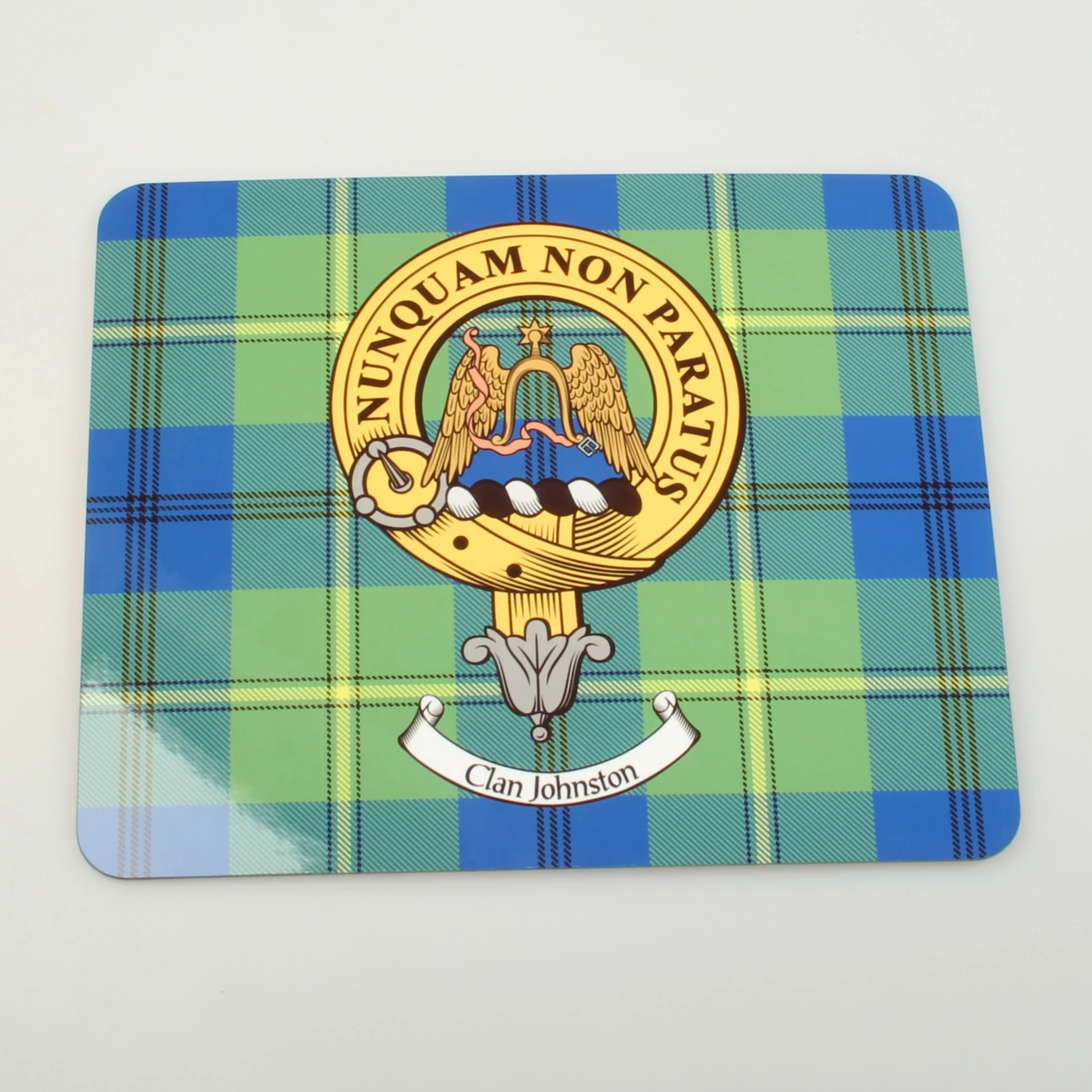 Johnstone Clan Crest and Tartan Place Mats - Set of Four - Image 4