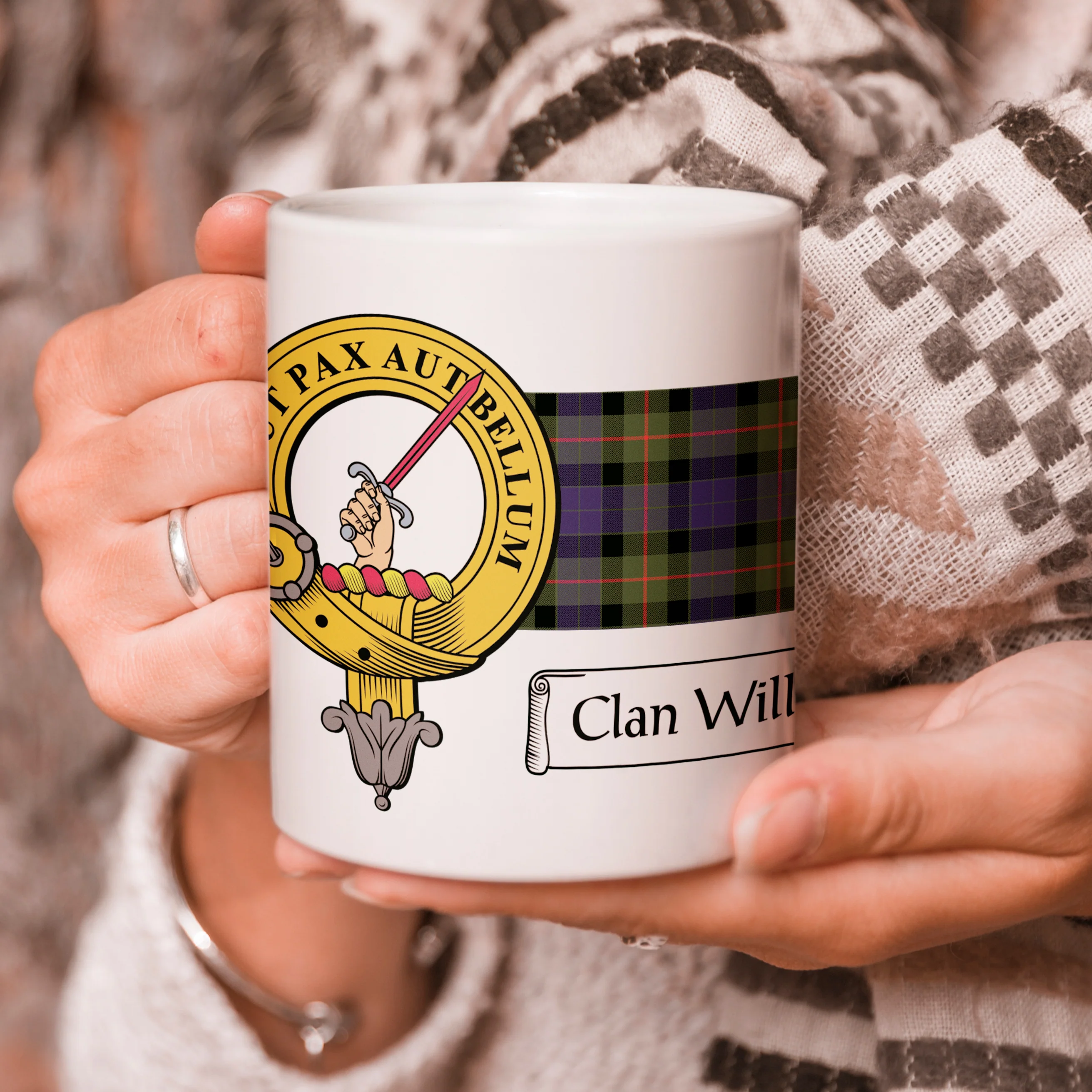 Williamson Clan Crest and Tartan Mug