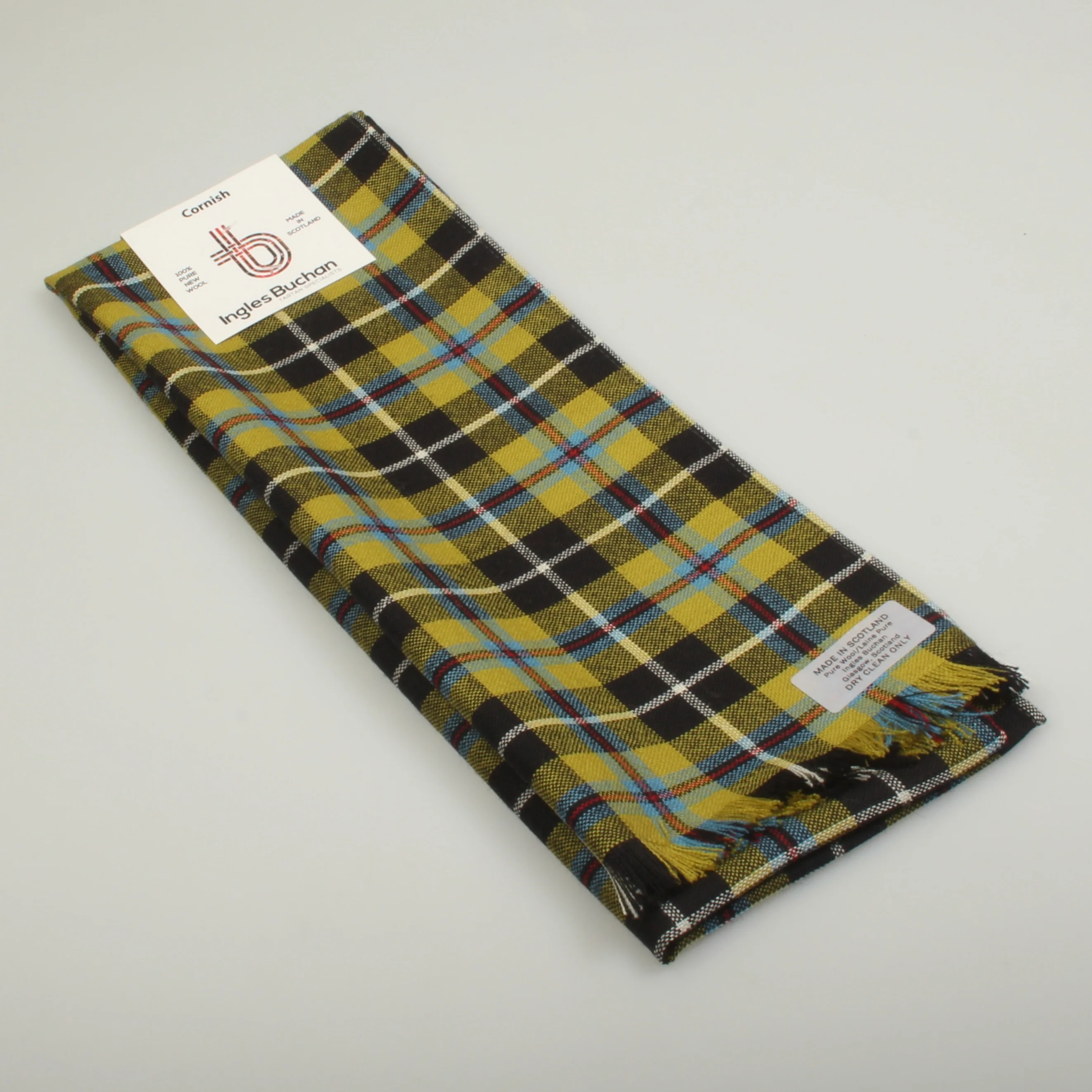 Wool Scarf in Cornish National Tartan. - Image 3