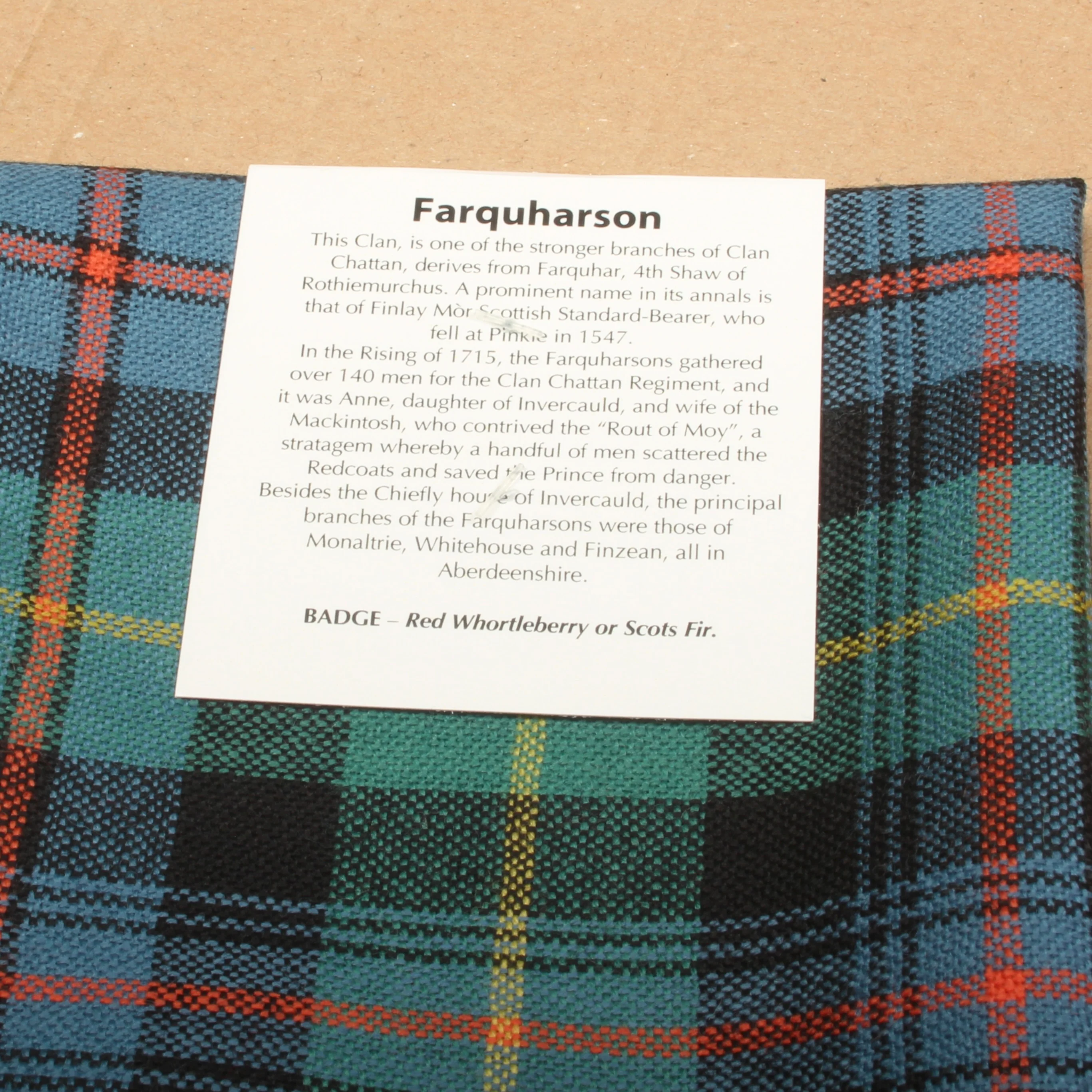 Wool Scarf in Farquharson Ancient Tartan - Image 3