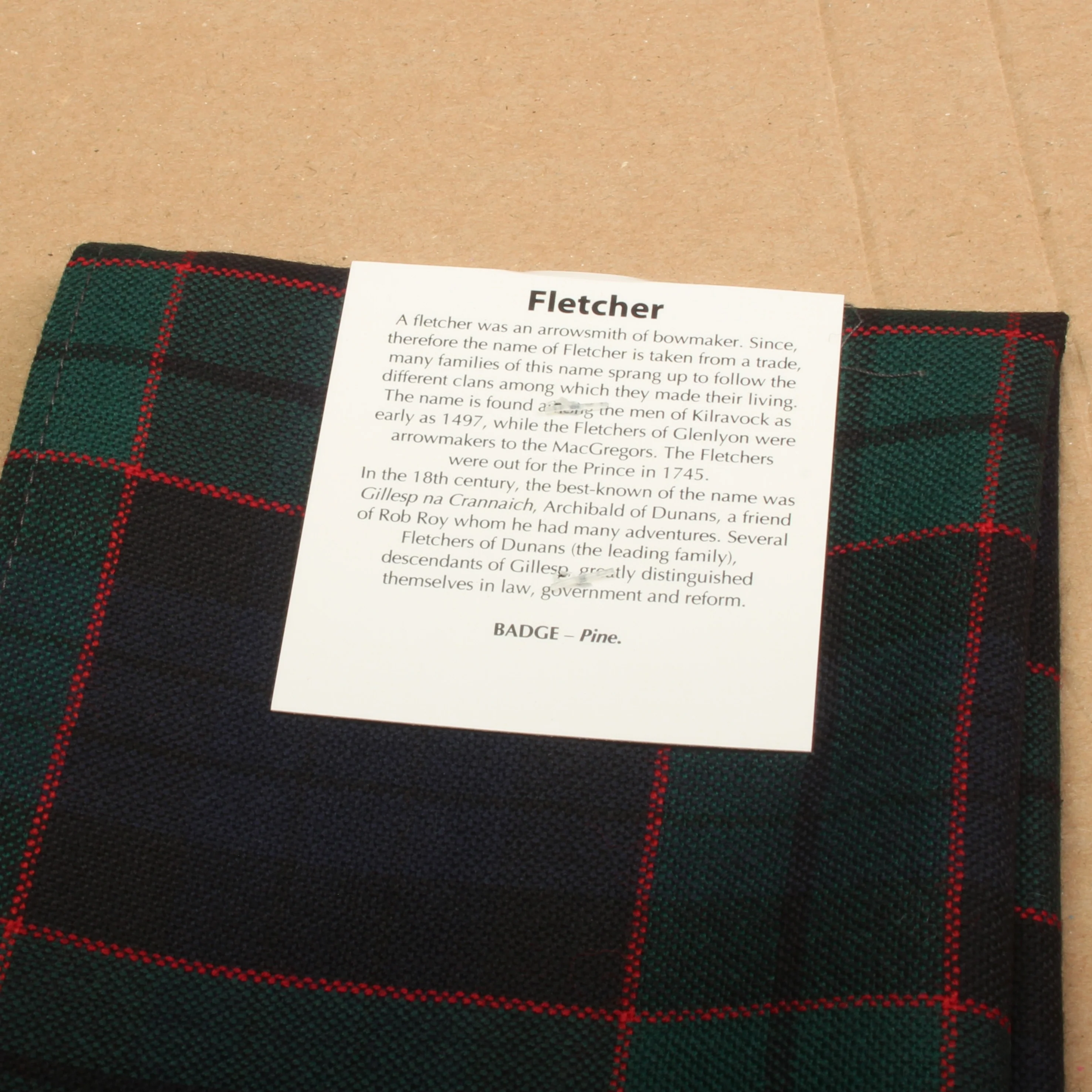 Wool Scarf in Fletcher Modern Tartan - Image 3