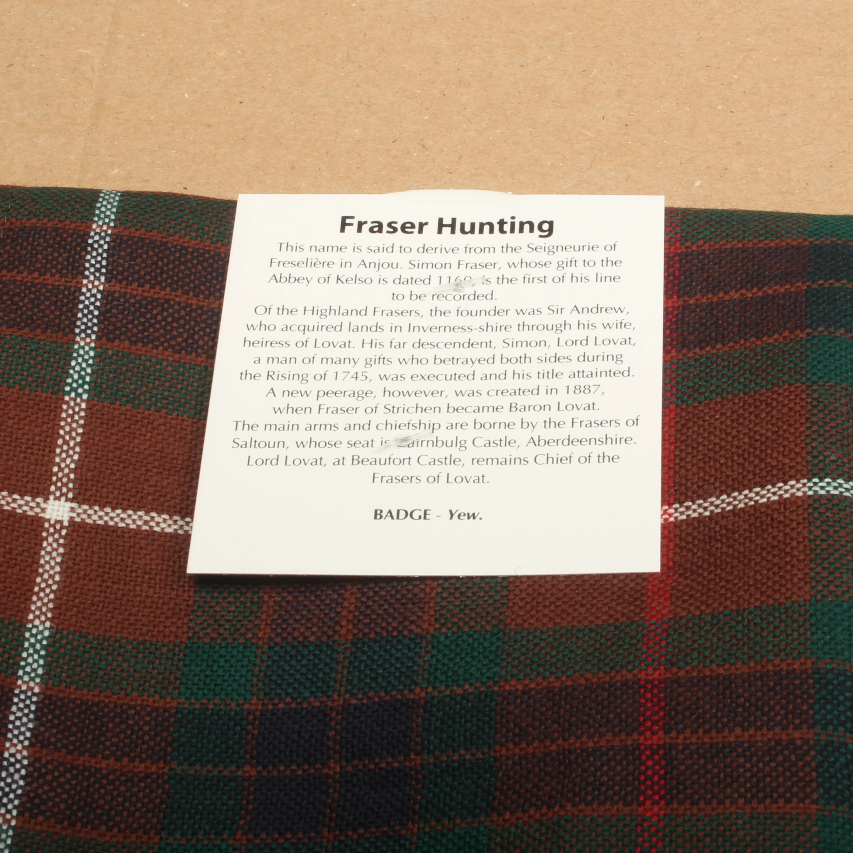 Wool Scarf in Fraser Hunting Modern Tartan - Image 3