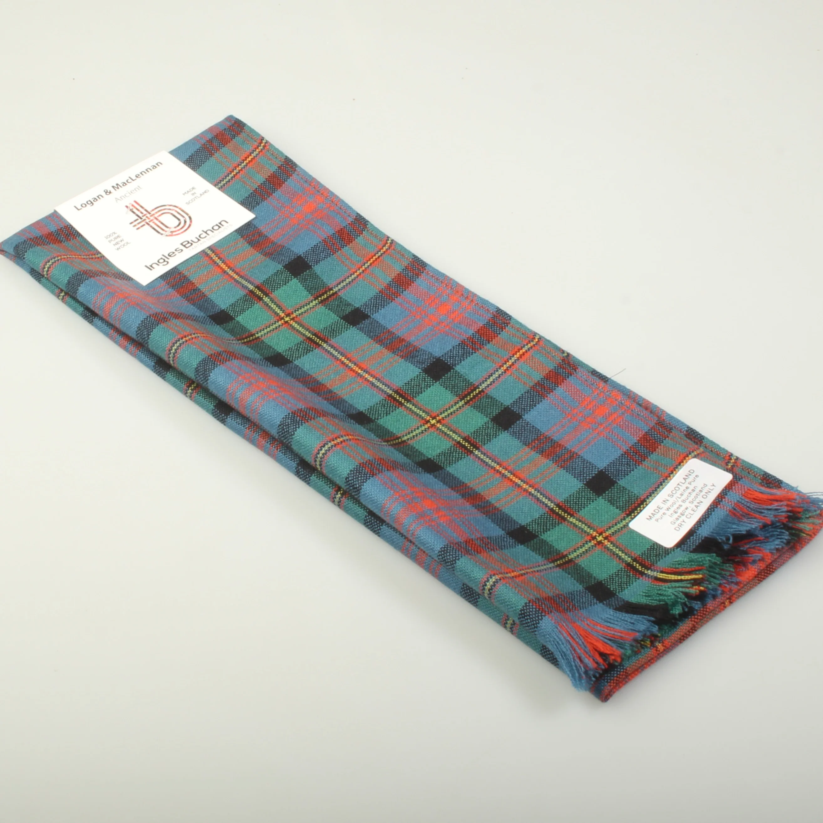 Wool Scarf in Logan Ancient Tartan - Image 5