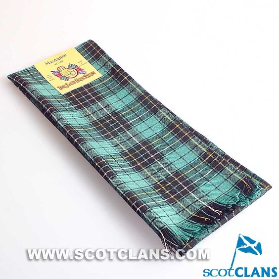 Wool Scarf in MacAlpine Ancient Tartan - Image 2