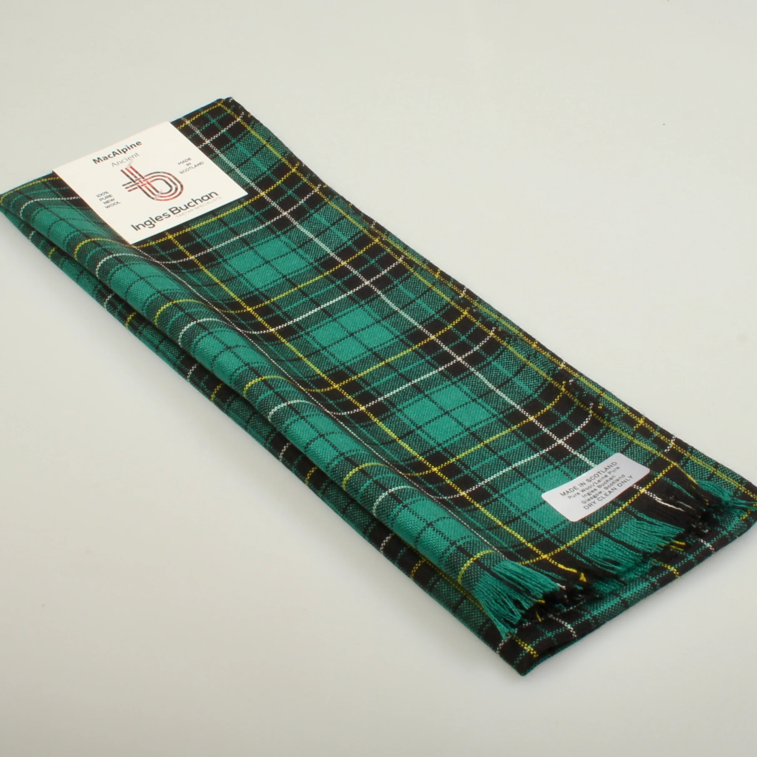 Wool Scarf in MacAlpine Ancient Tartan - Image 3
