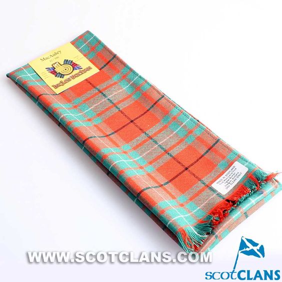 Wool Scarf in MacAulay Ancient Tartan - Image 2