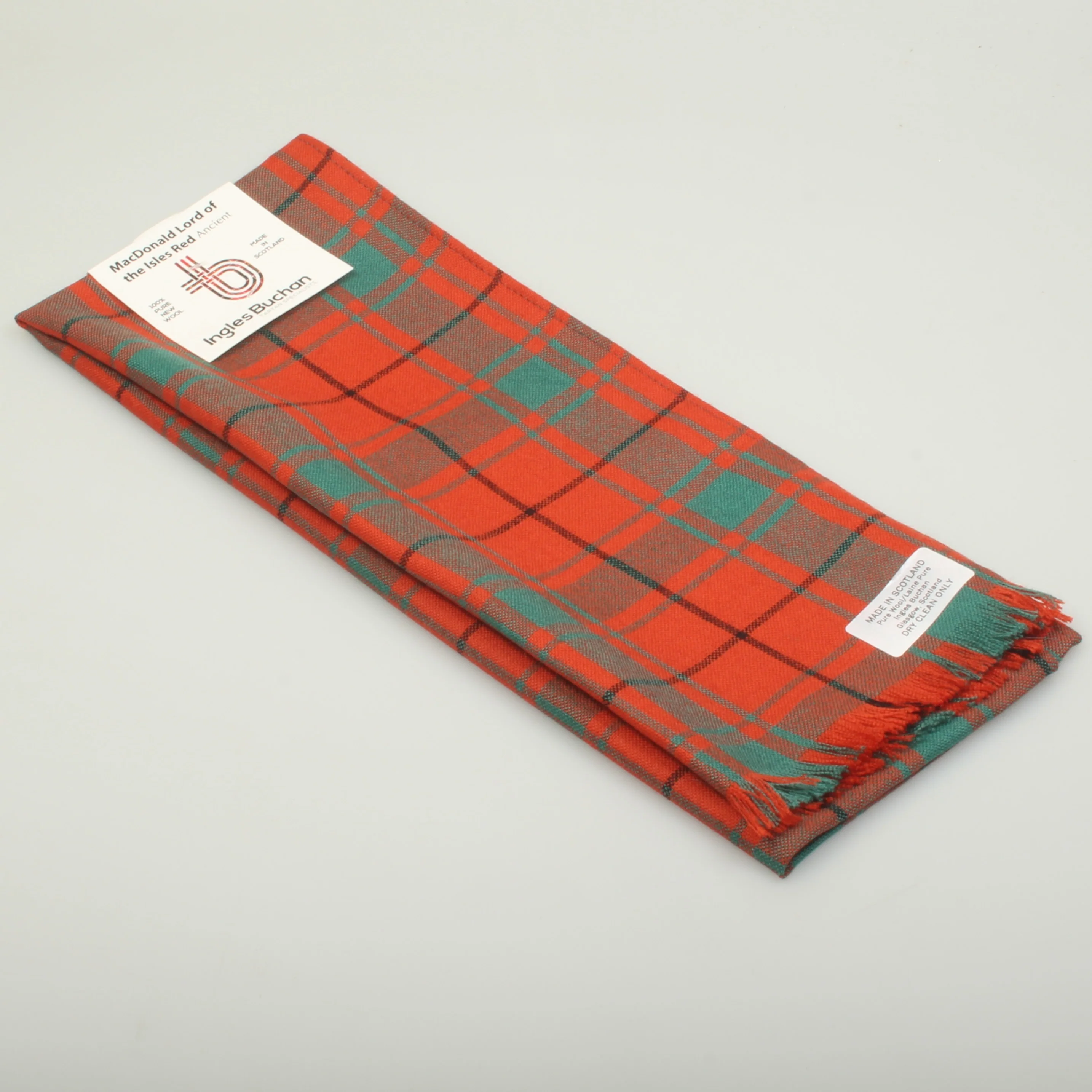 Wool Scarf in MacDonald Lord of the Isles Red Ancient Tartan - Image 2