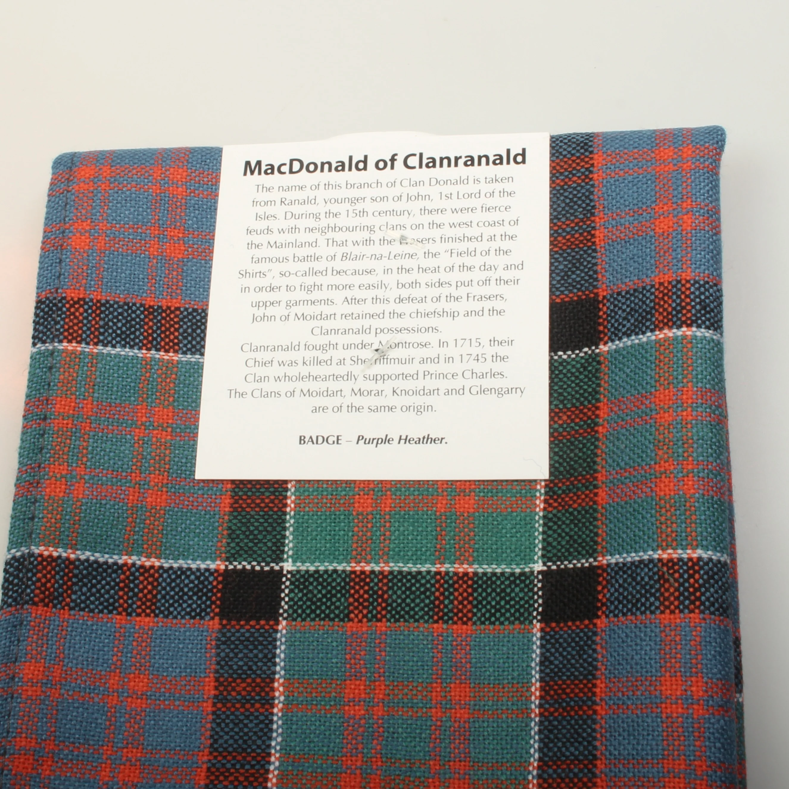 Wool Scarf in MacDonald of Clanranald Ancient Tartan - Image 3