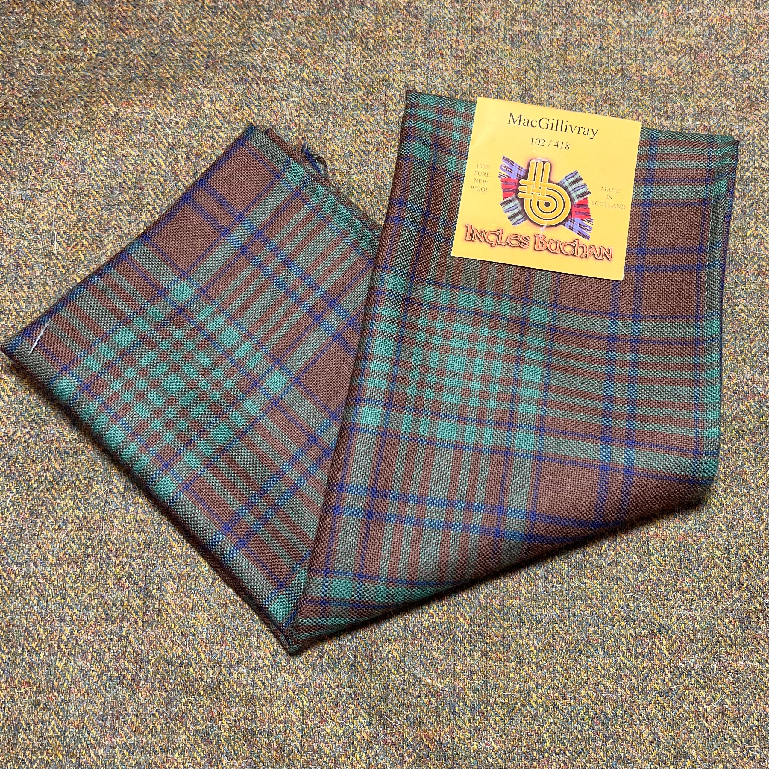 Wool Scarf in MacGillivray Hunting Ancient Tartan - Image 2