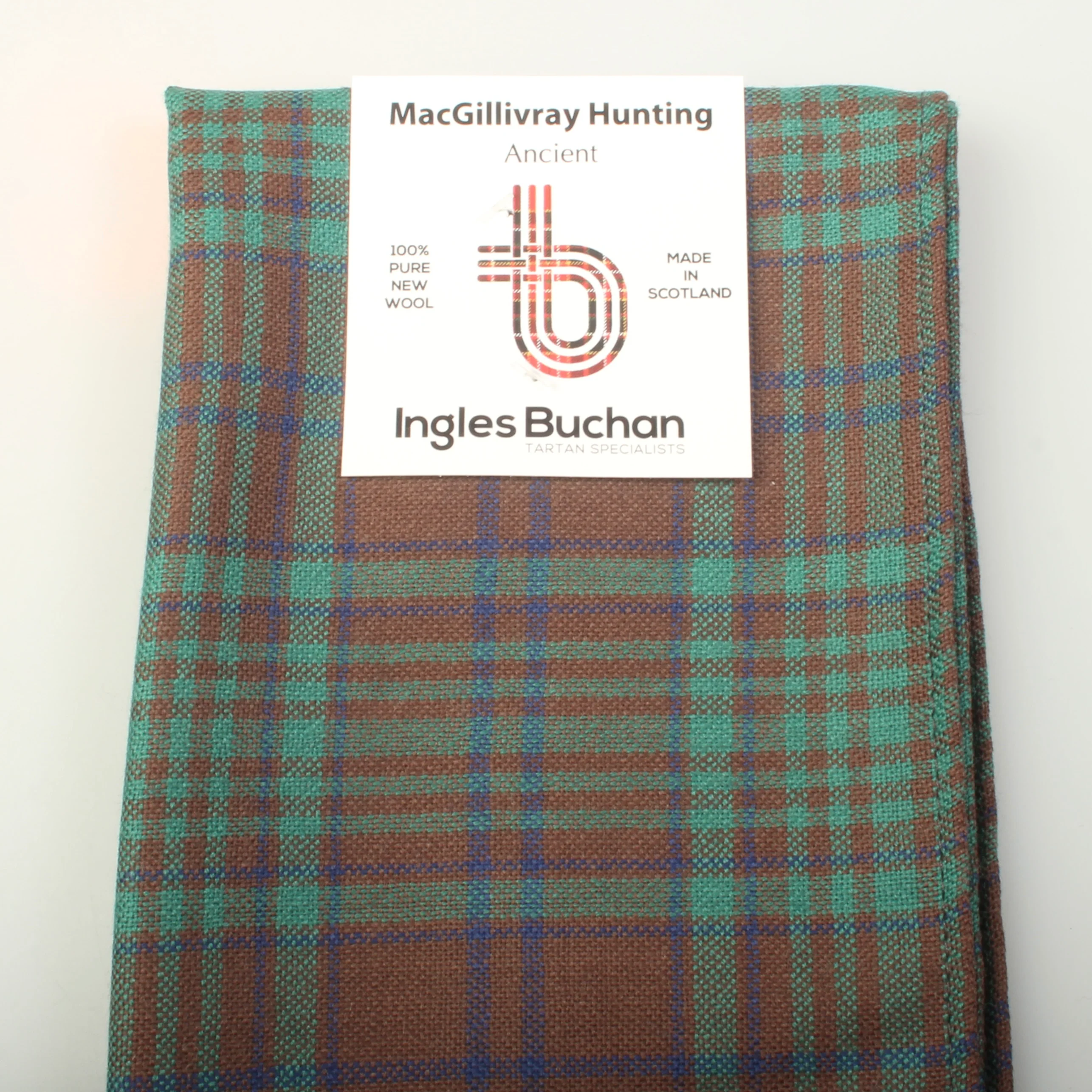 Wool Scarf in MacGillivray Hunting Ancient Tartan - Image 5