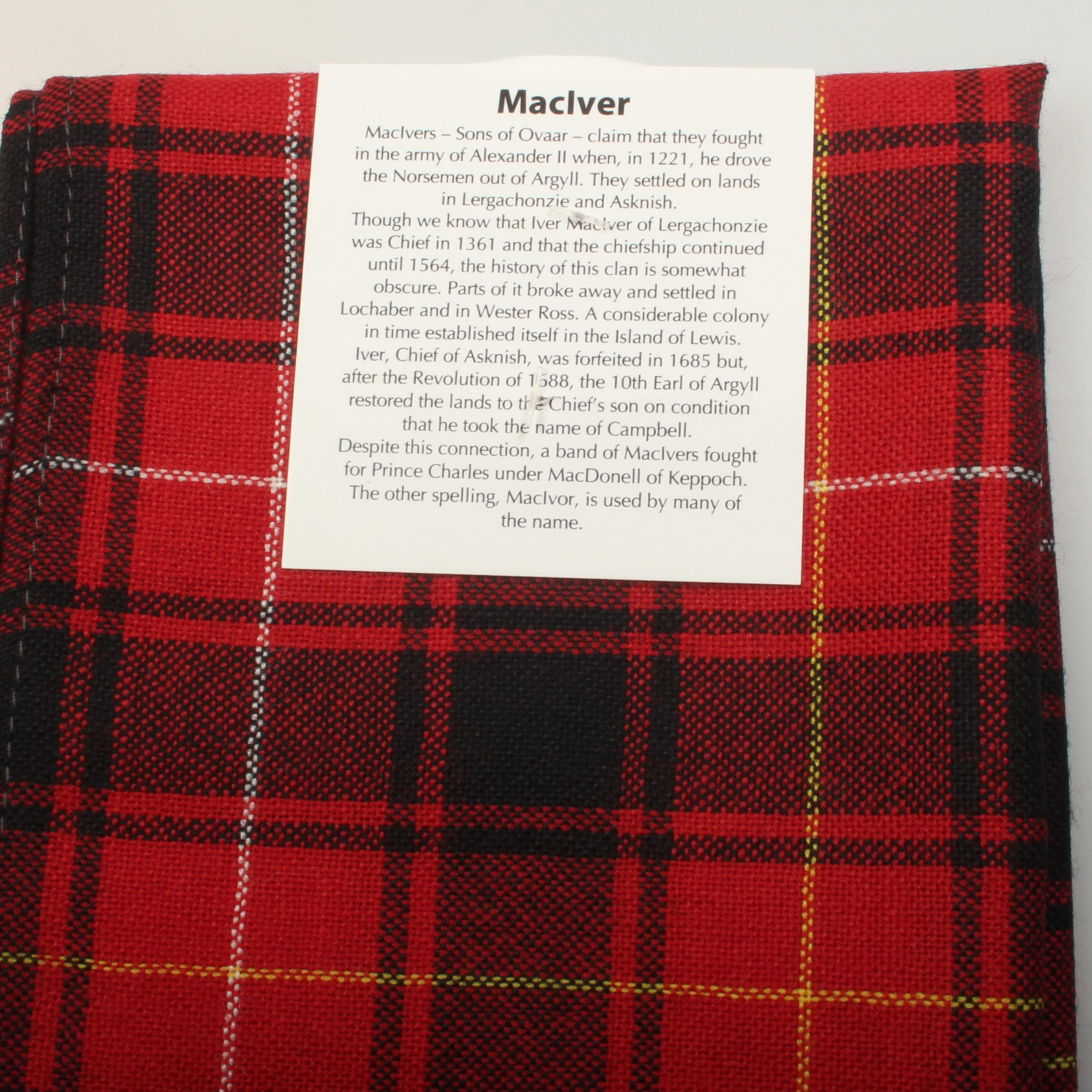 Wool Scarf in MacIver Modern Tartan - Image 3