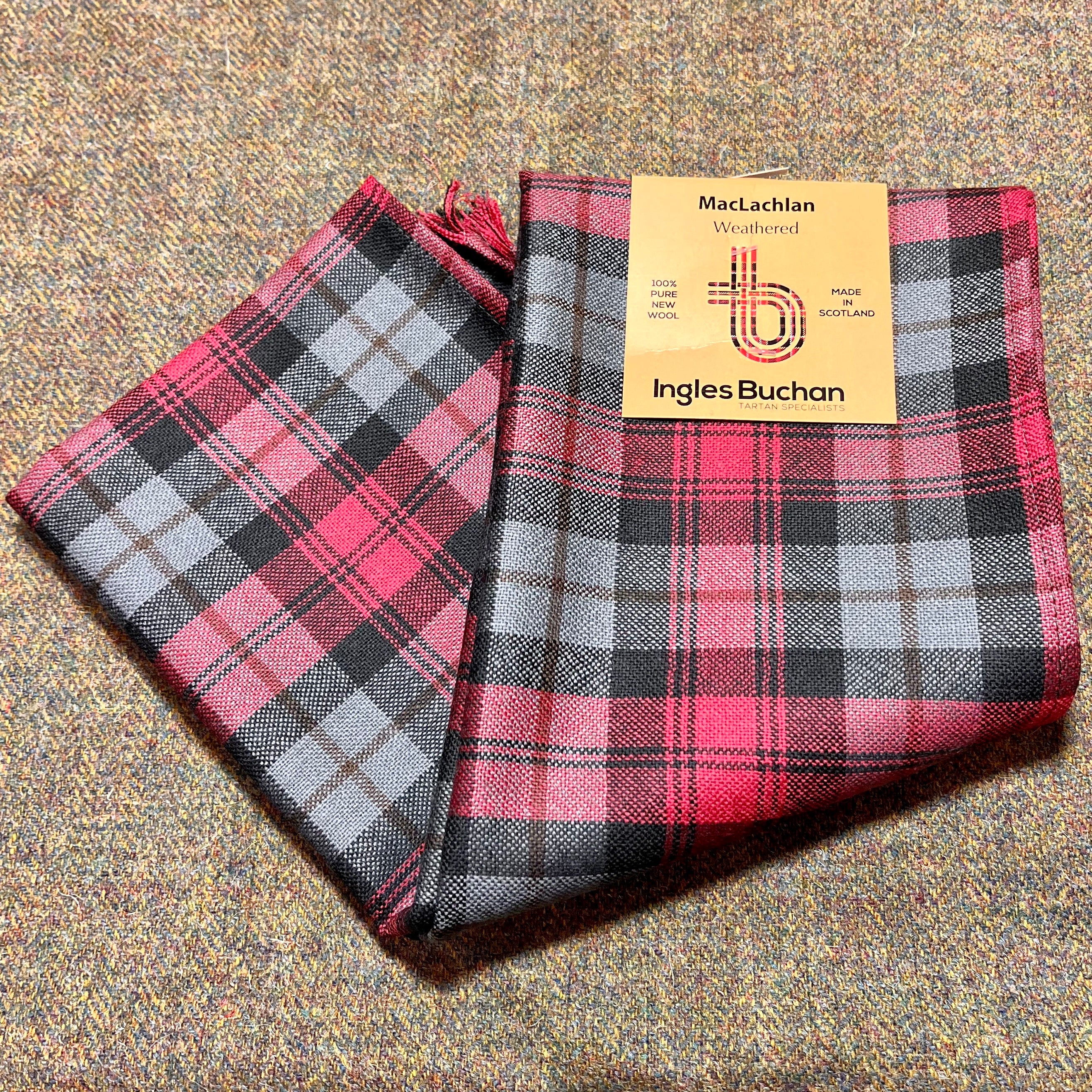 Wool Scarf in MacLachlan Weathered Tartan.