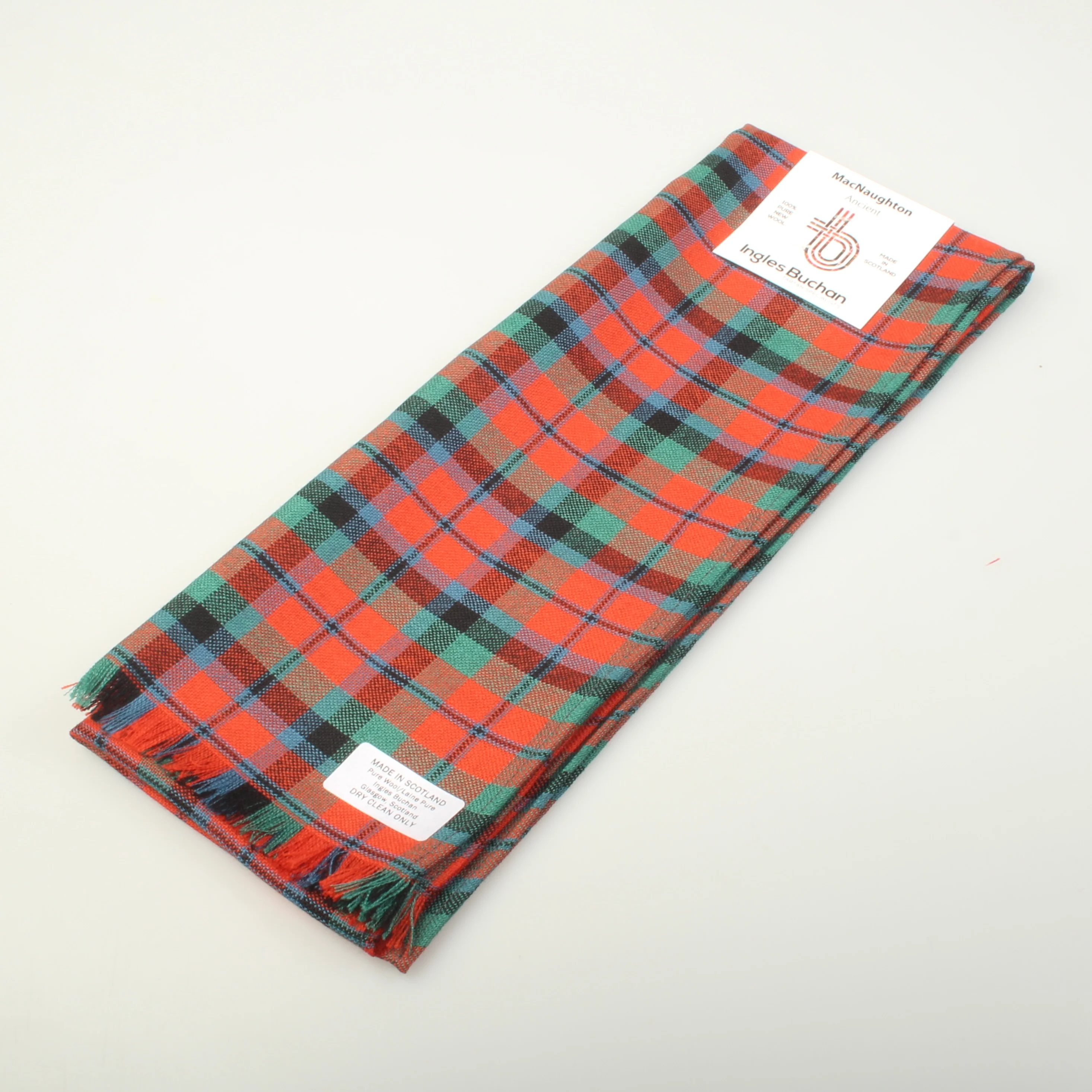 Wool Scarf in MacNaughton Ancient Tartan - Image 2