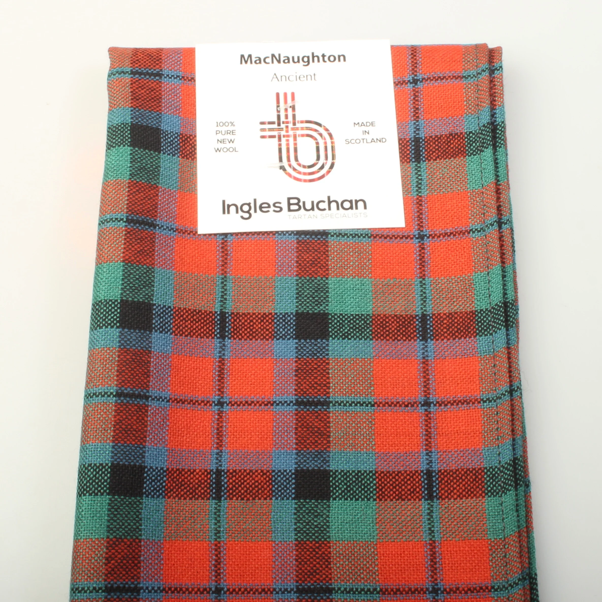 Wool Scarf in MacNaughton Ancient Tartan - Image 3