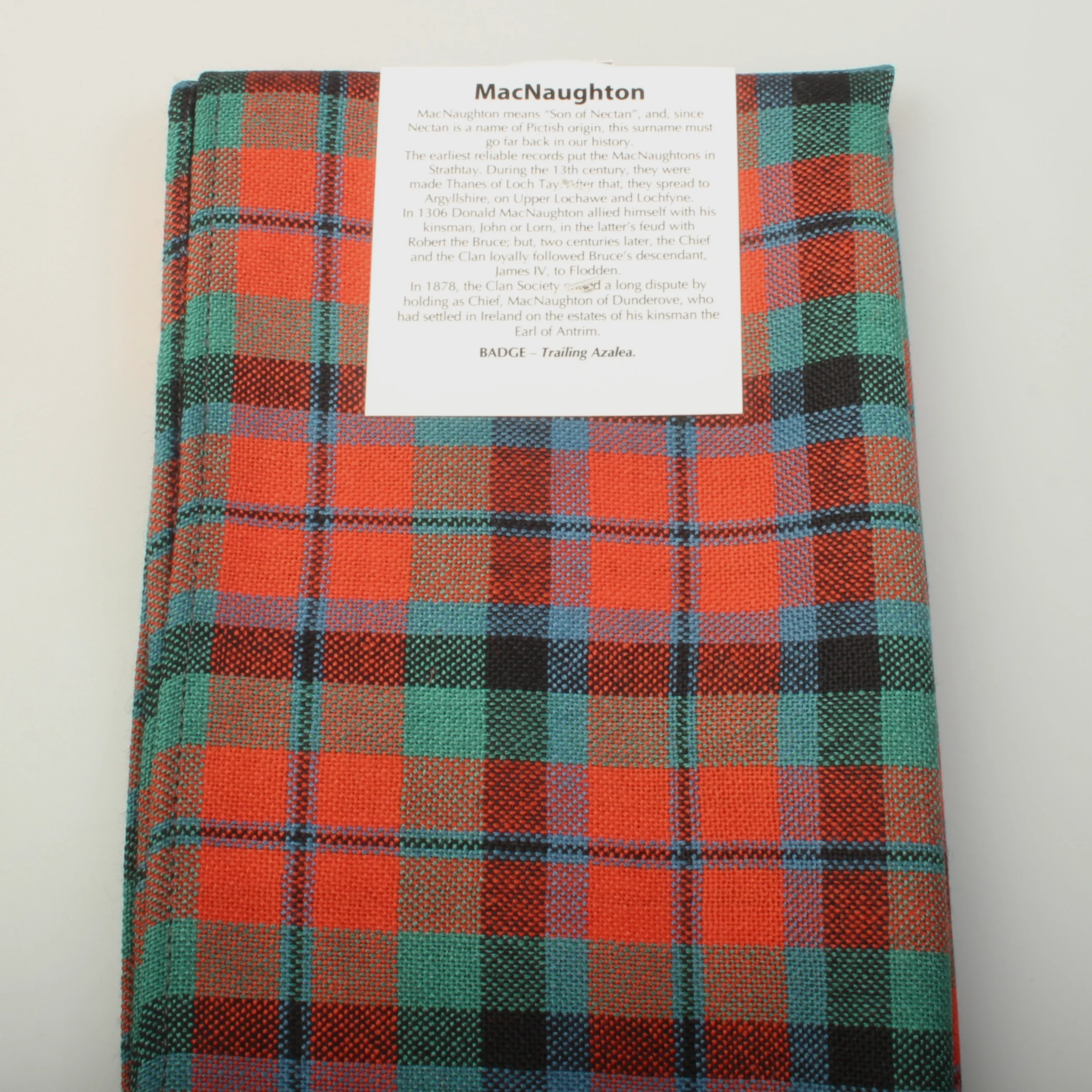 Wool Scarf in MacNaughton Ancient Tartan - Image 4