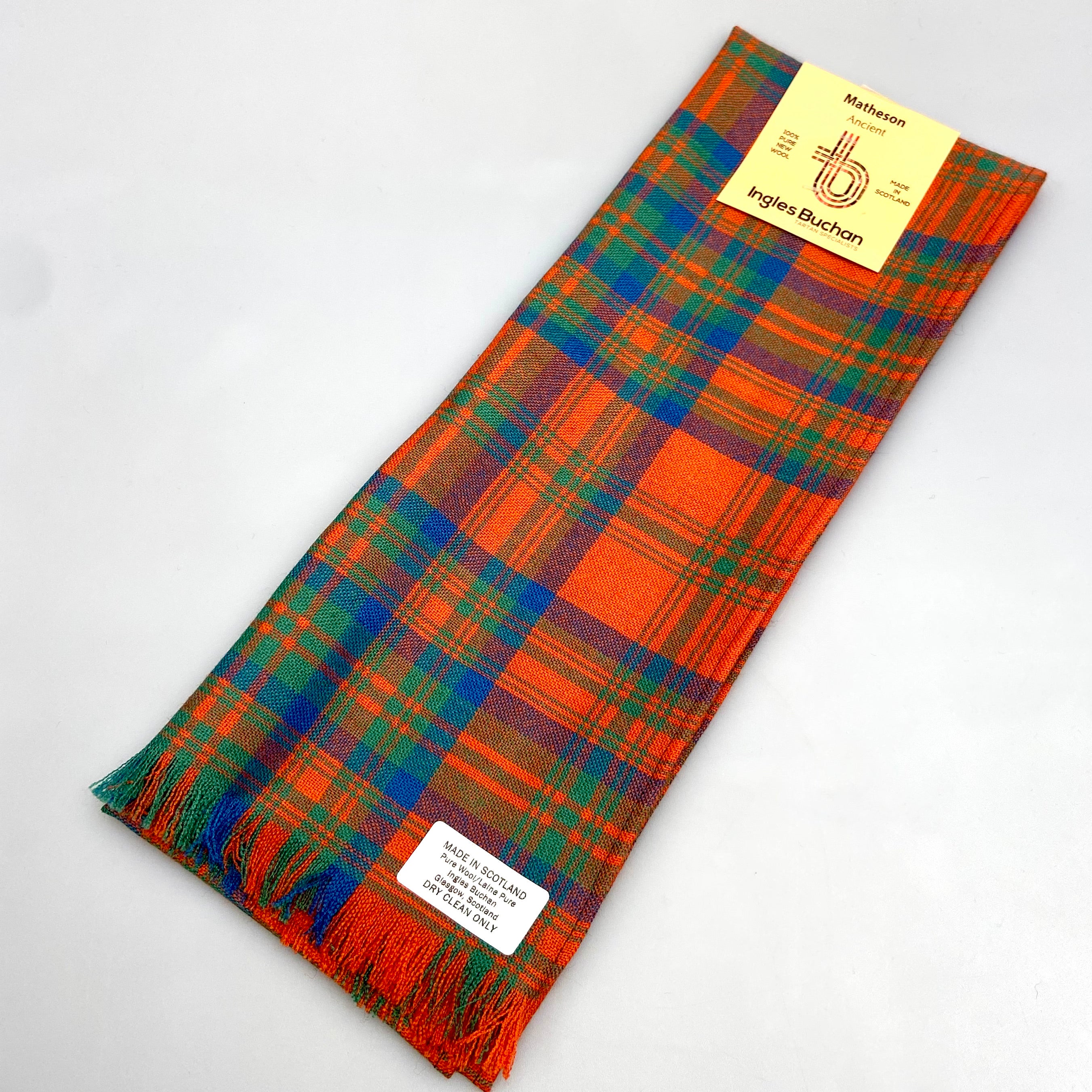 Wool Scarf in Matheson Ancient Tartan. - Image 2