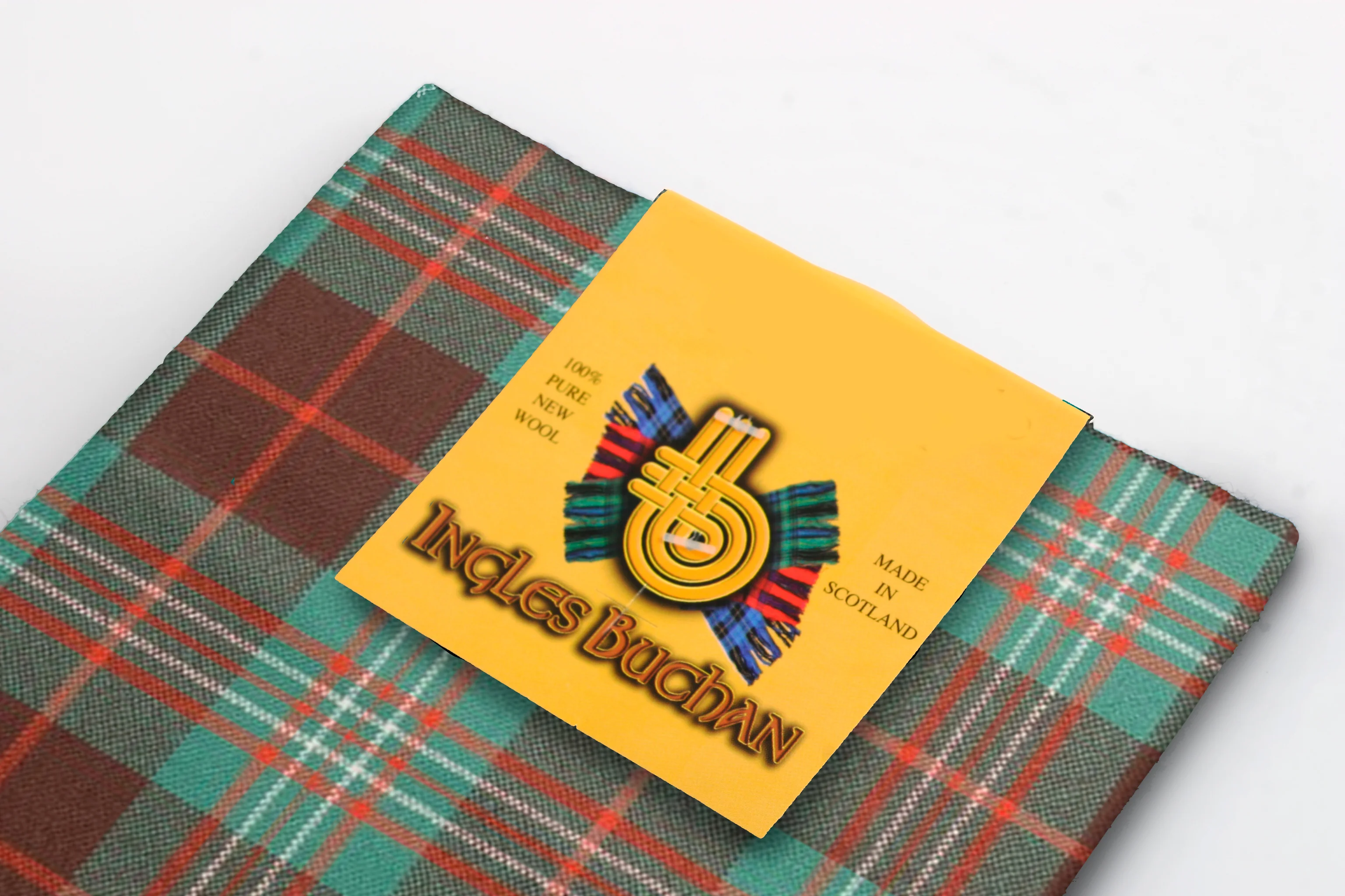 Wool Scarf in Scott Brown Ancient Tartan. - Image 2