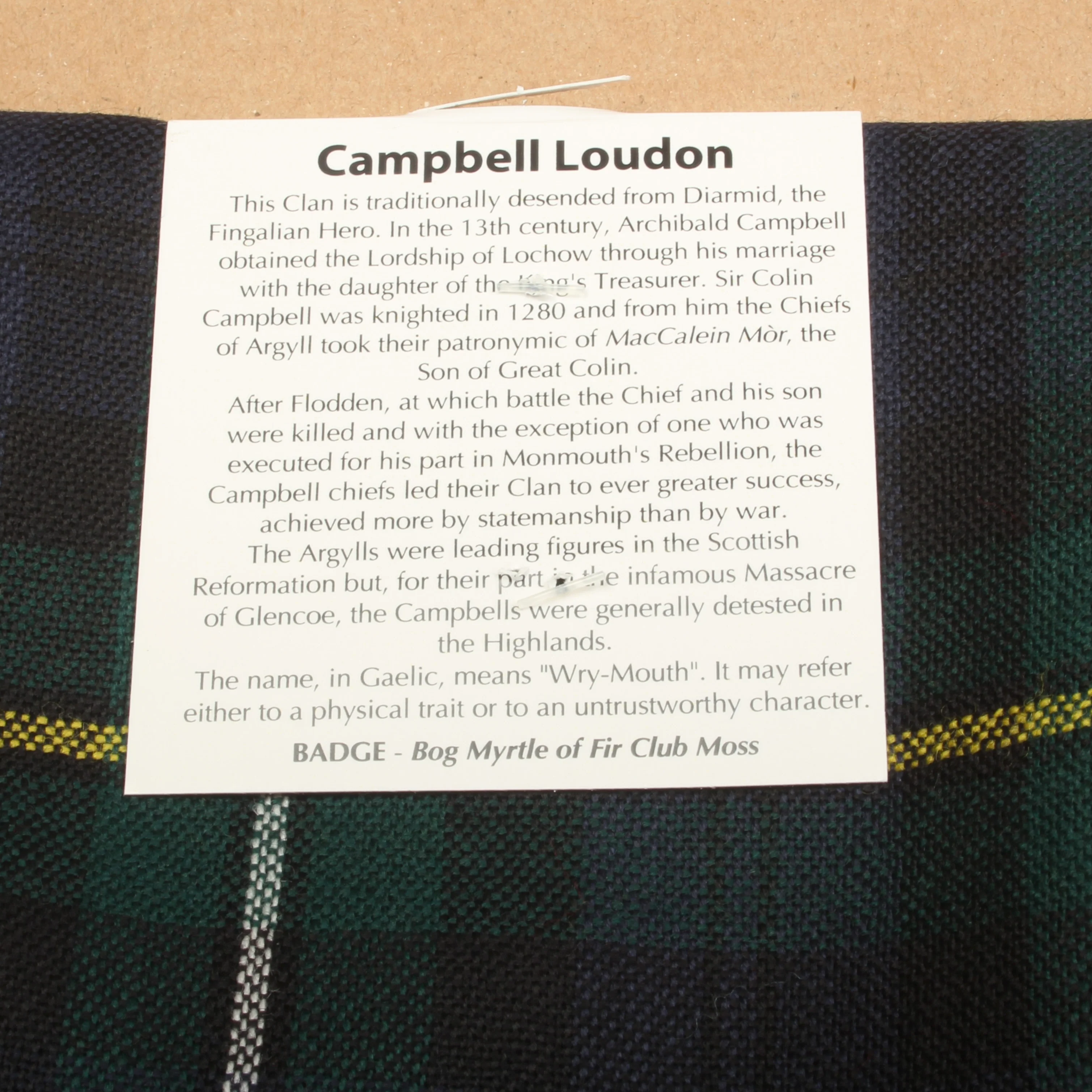 Wool Strip Ribbon in Campbell of Loudon Modern Tartan - 5 Strips, Choose Your Width - Image 2