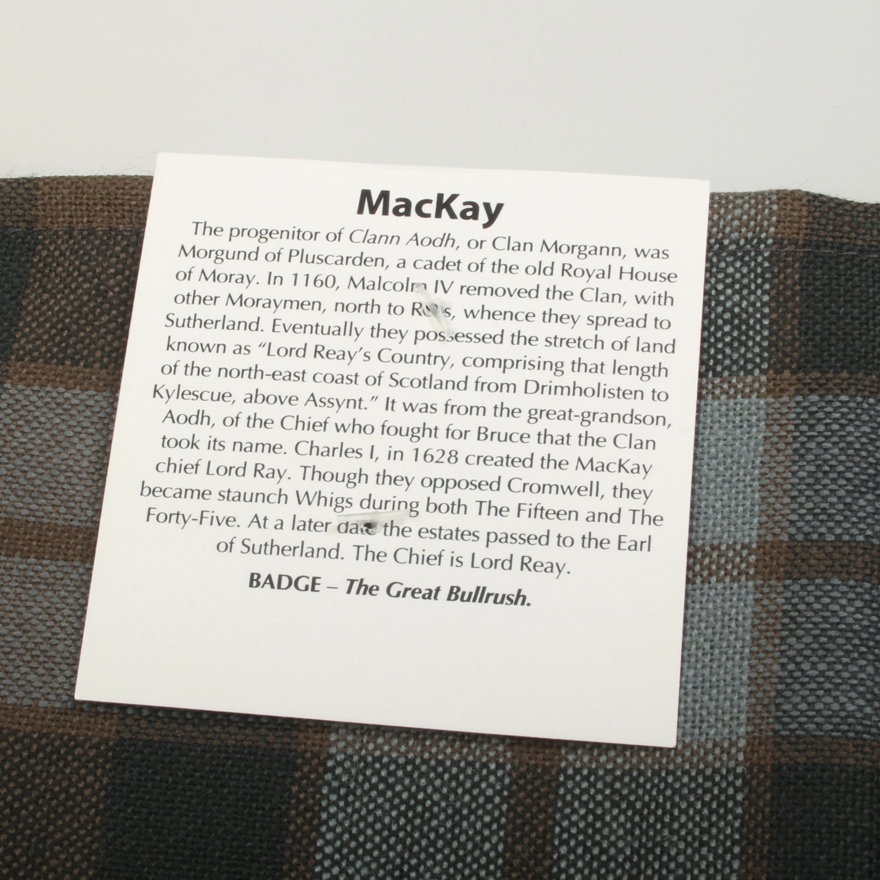 Wool Strip Ribbon in MacKay Weathered Tartan - 5 Strips, Choose Your Width - Image 2